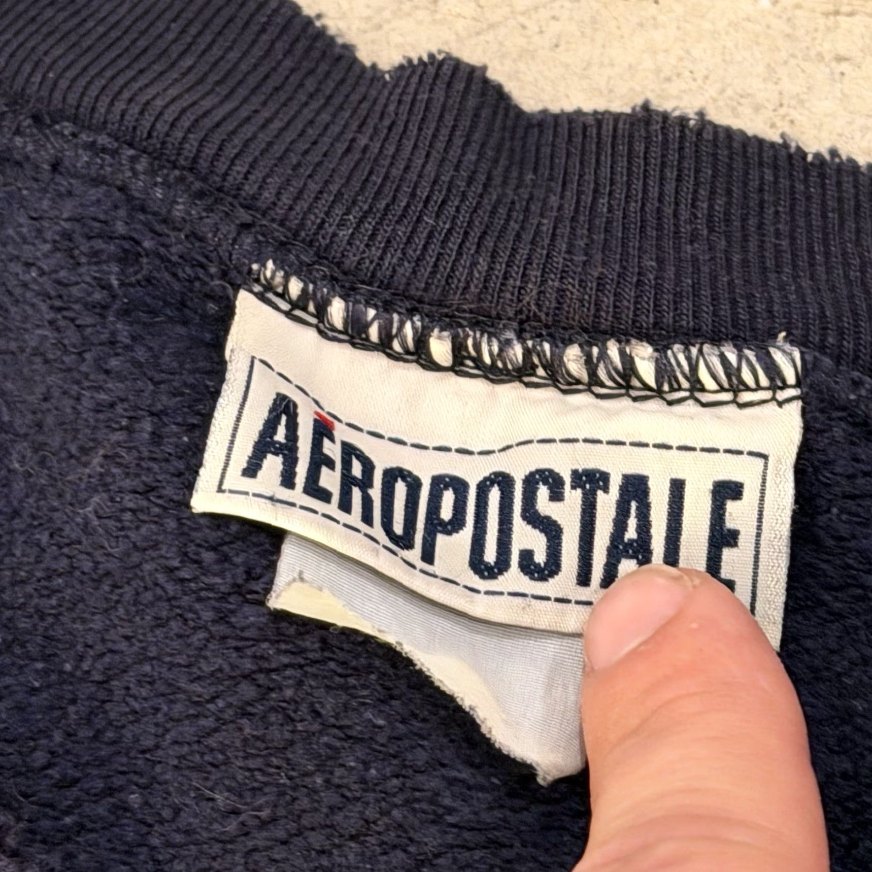 Aeropostale VINTAGE Aeropostale Sweatshirt Mens XL Crewneck Varsity Navy Blue Spell Out Size US XL / EU 56 / 4 - 4 Thumbnail