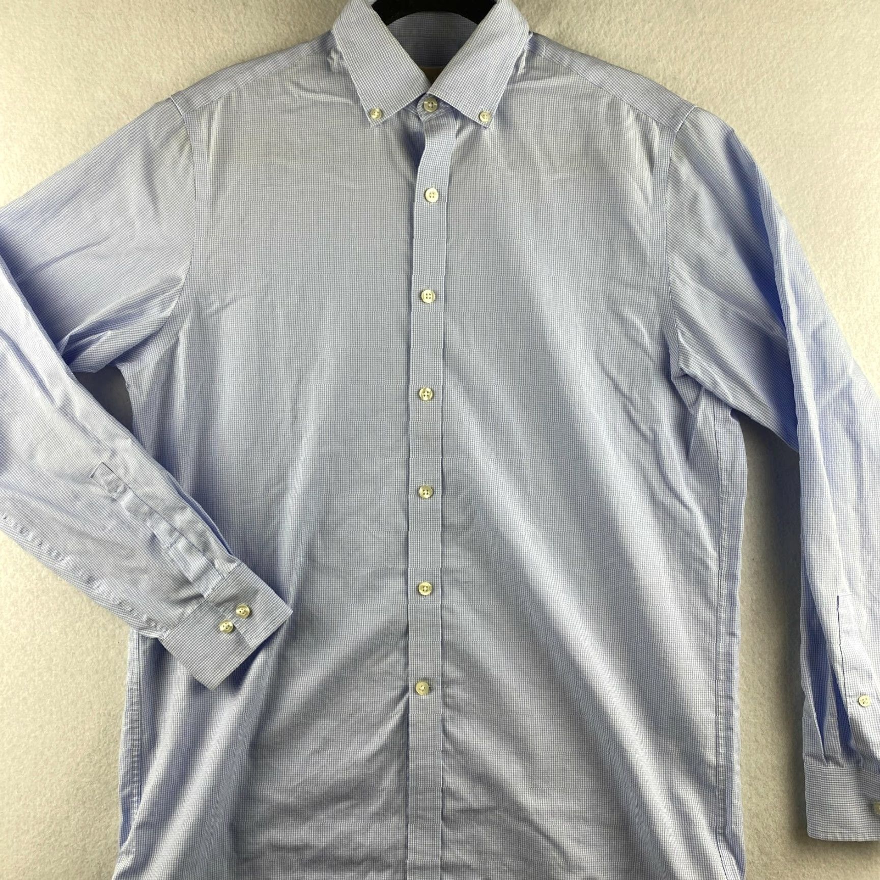Michael Kors Michael Kors Button-Down Shirt Mens 15 1/2 34/35 Blue Check Long Sleeve Non-Iron Shirt Mens Blue Check 15 1/2 34/35 Casual Business Modern Size US S / EU 44-46 / 1 - 2 Thumbnail
