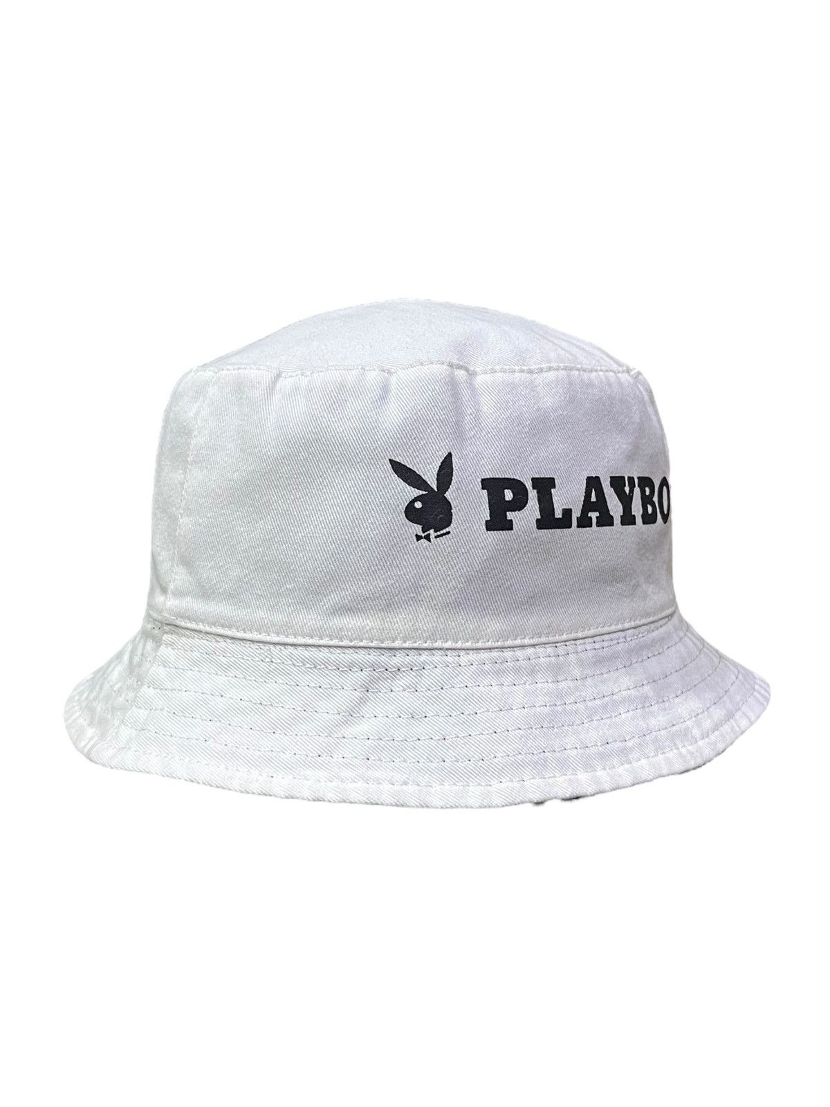Playboy 🐇 Retro Playboy Reversible Bunny Monogram Bucket Hat Street Size ONE SIZE - 7 Thumbnail