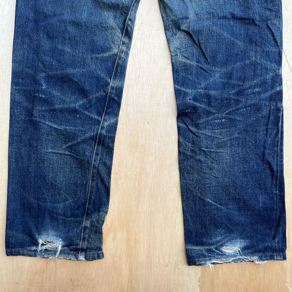 Japanese Brand HI STANDARD DENIM FADED DISTRESSED SELVEDGE / GOA / LGB Size US 30 / EU 46 - 3 Thumbnail