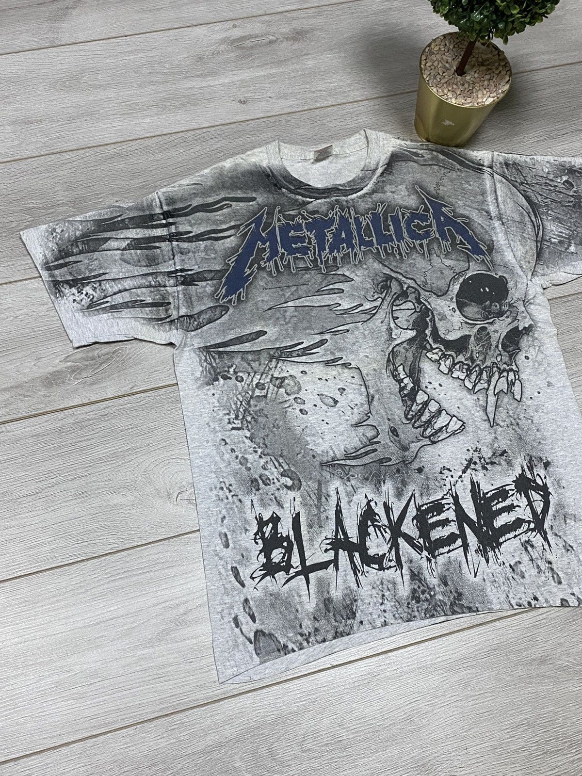 Metallica Metallica skull ☠️ blackened vintage over print t-shirt Size US L / EU 52-54 / 3 - 2 Thumbnail