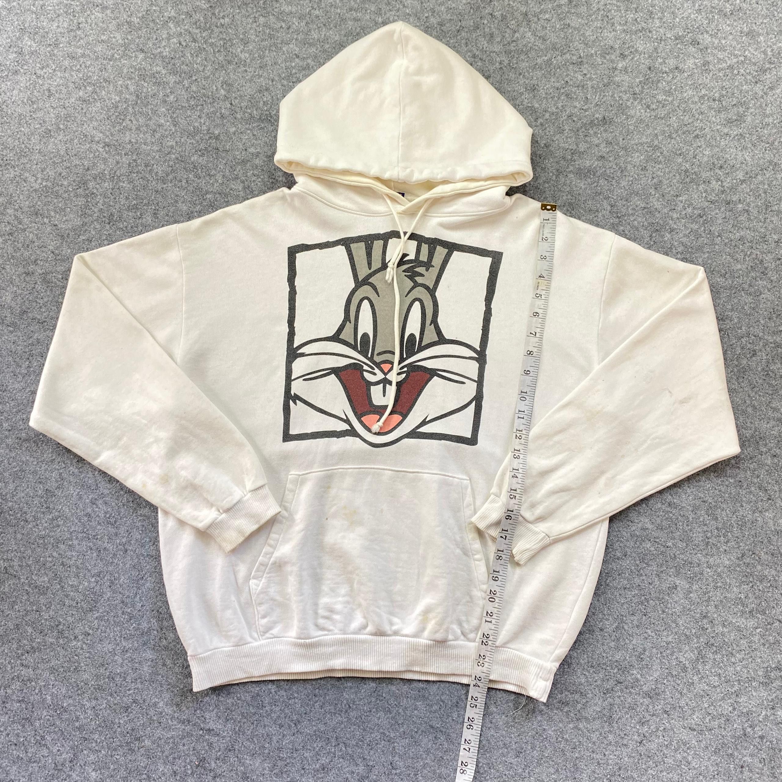Vintage Vintage 90s Looney Tunes Bud Bunny Hoodies Size US L / EU 52-54 / 3 - 3 Thumbnail
