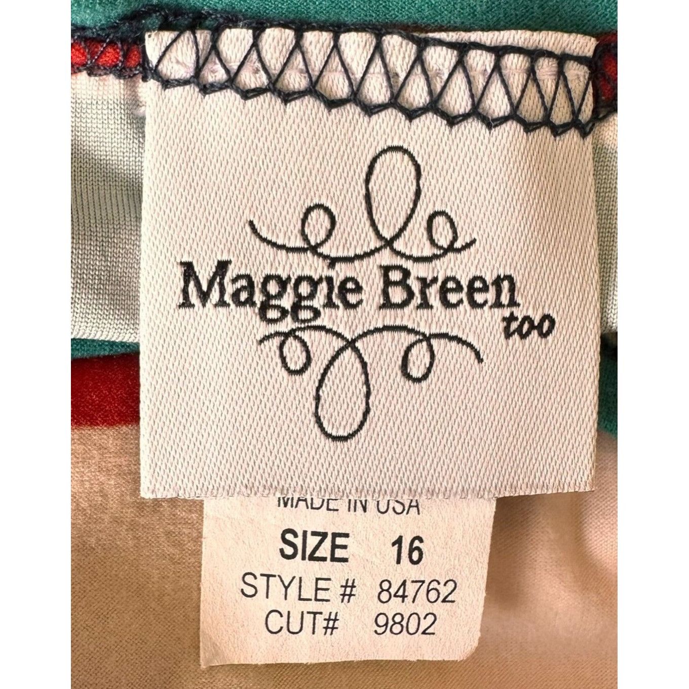Vintage Vintage Maggie Breen Too Girls Dress 16 Striped Long Sleeve Size XXL / US 16-18 / IT 52-54 - 12 Thumbnail