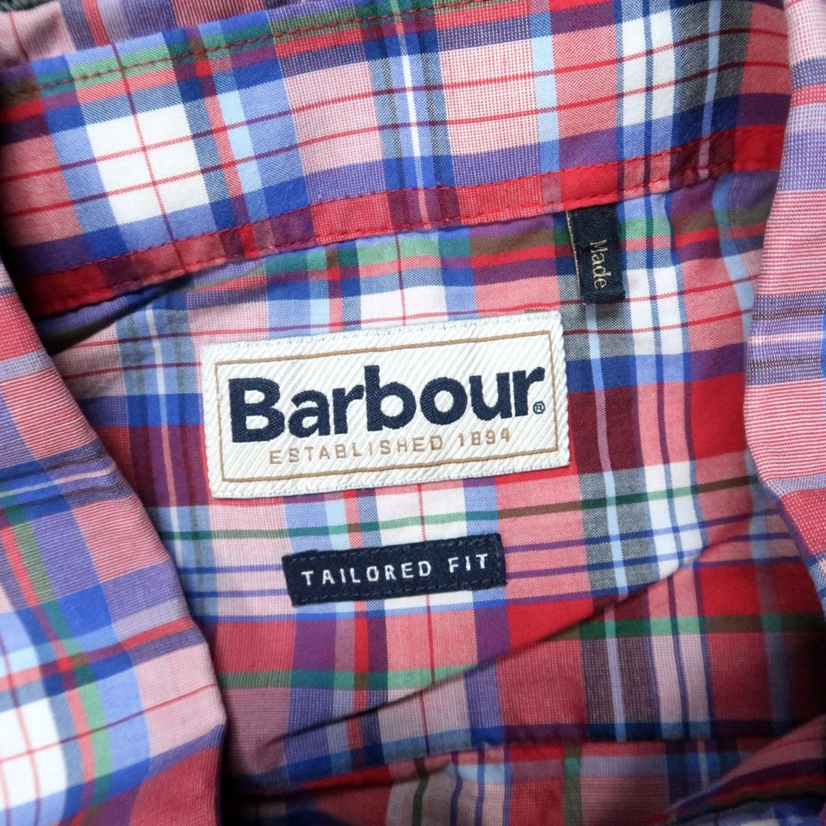 Barbour Barbour Shirt Mens 2XL Red Plaid Short Sleeve Button-Up Tailored Fit Collar-Down Size US XXL / EU 58 / 5 - 3 Thumbnail