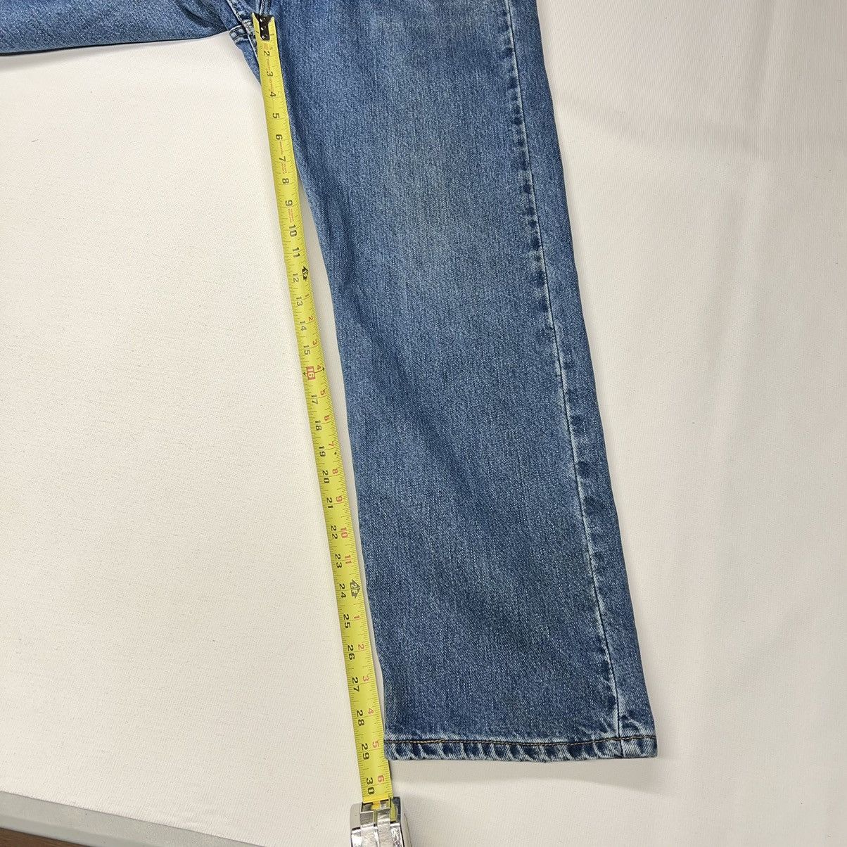 Levi's × Vintage VTG Levis 505 Jeans Blue Regular Fit Straight Denim Faded Size US 36 / EU 52 - 20 Thumbnail