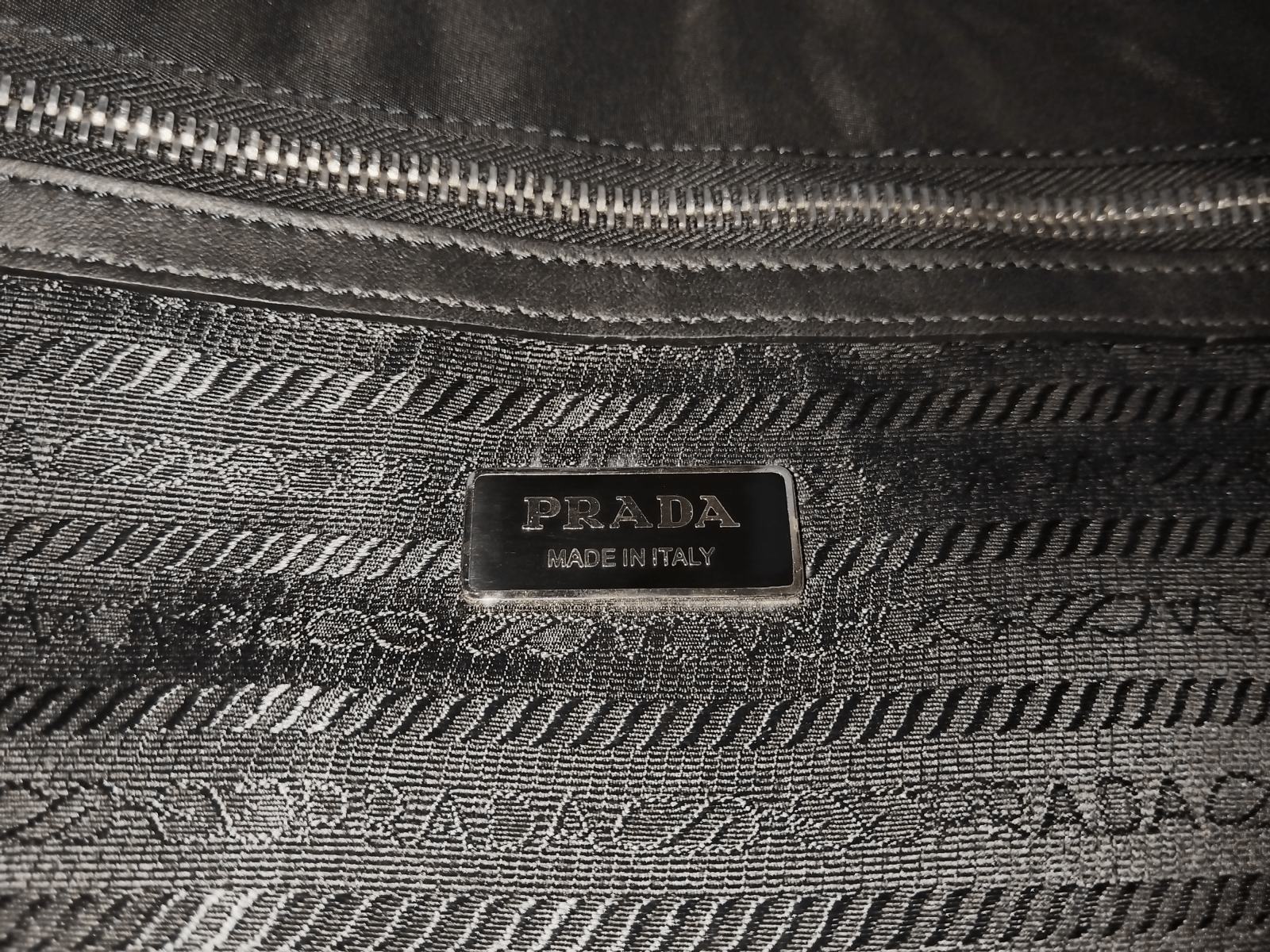 Prada PRADA BLACK NYLON FABRIC & BOVINE LEATHER BRIEFCASE Size ONE SIZE - 7 Thumbnail