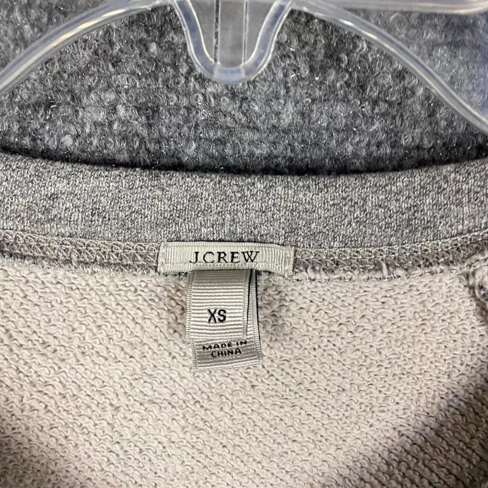 J.Crew J Crew Sweatshirt XS Women's Pullover Gray Cotton Blend Size XS / US 0-2 / IT 36-38 - 2 Thumbnail
