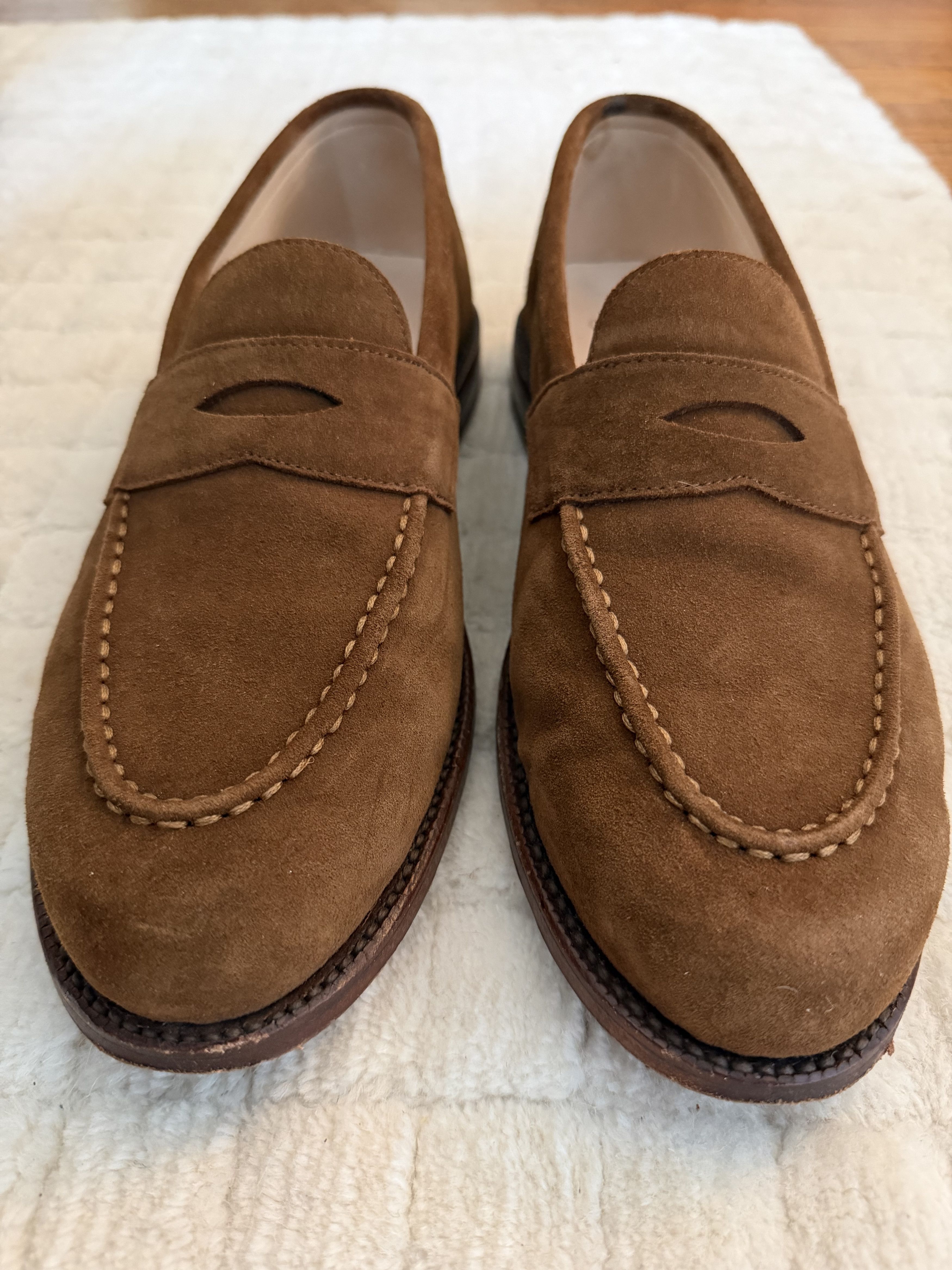 Grant Stone Traveler Penny Bourbon Suede Size US 11.5 / EU 44-45 - 1 Thumbnail