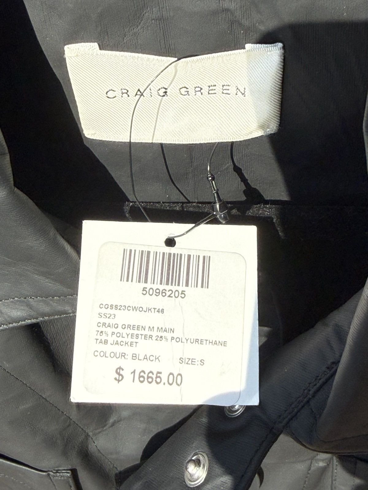 Craig Green SS23 Craig Green Crinkle Waxy Coated Tab Work Jacket Size US S / EU 44-46 / 1 - 8 Thumbnail