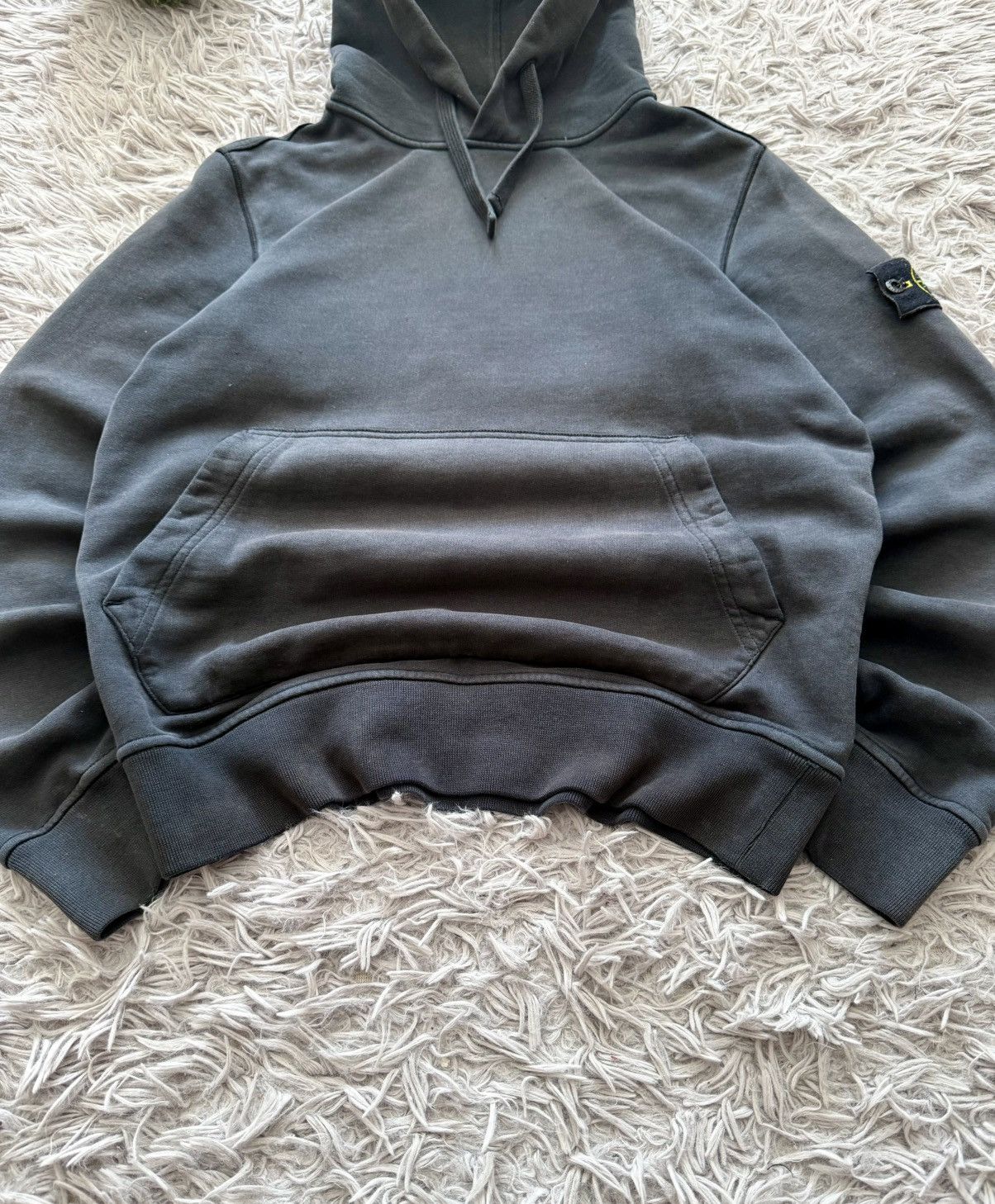 Stone Island 00s Stone Island Classic Washed Black Hoodie Casuals Y2k Size US S / EU 44-46 / 1 - 6 Thumbnail