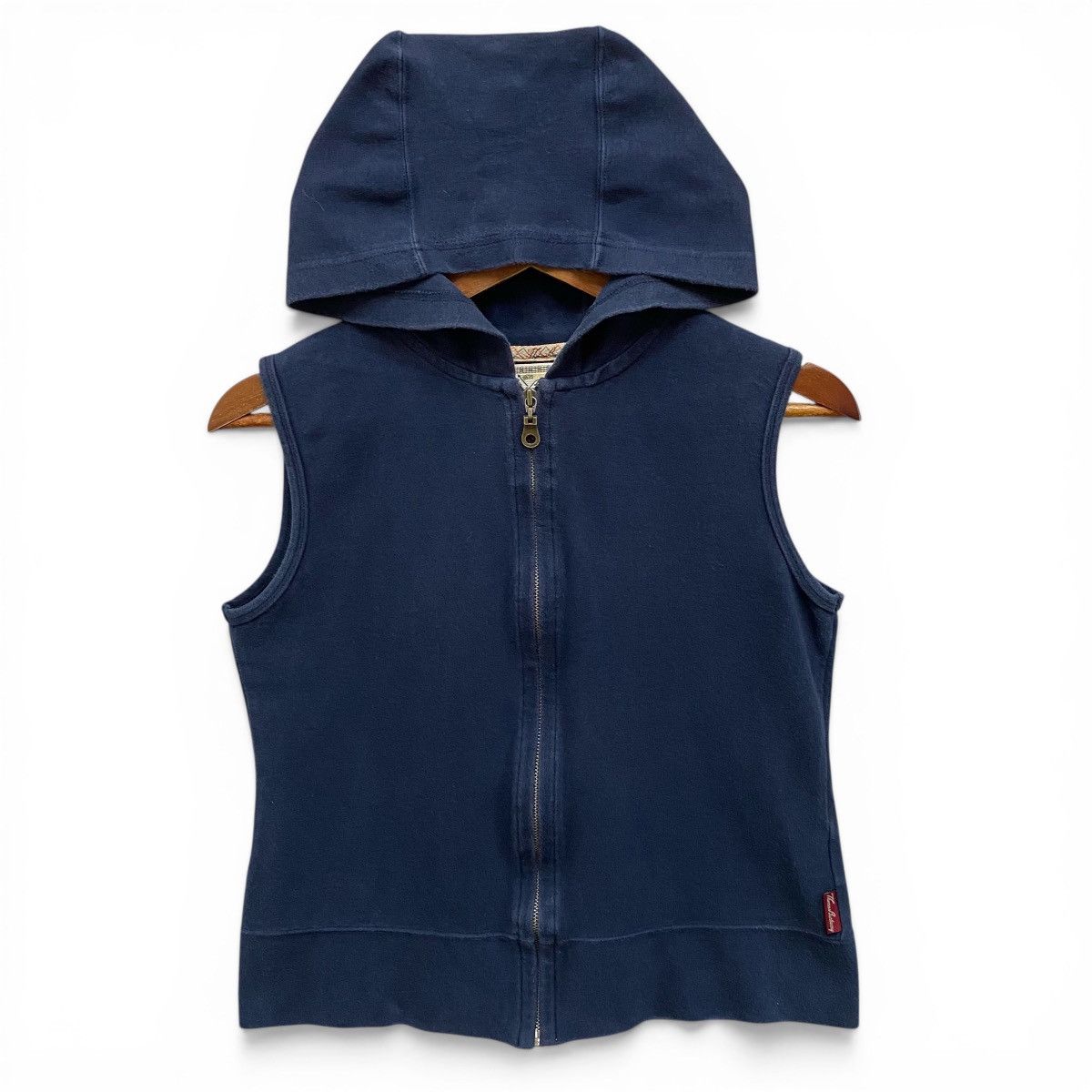 Burberry Vintage Thomas Burberry Hoodie Vest Sleeveless Blue Size M Size US M / EU 48-50 / 2 - 1 Thumbnail