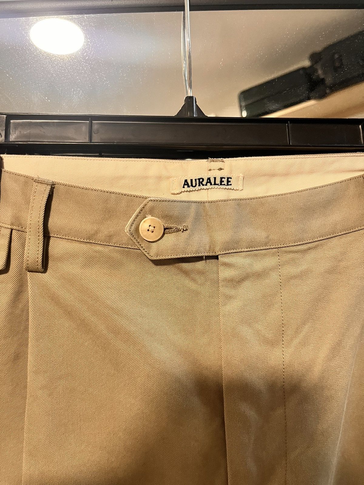 Auralee SS25 Sz 6 Washed Chino One Tuck Pants