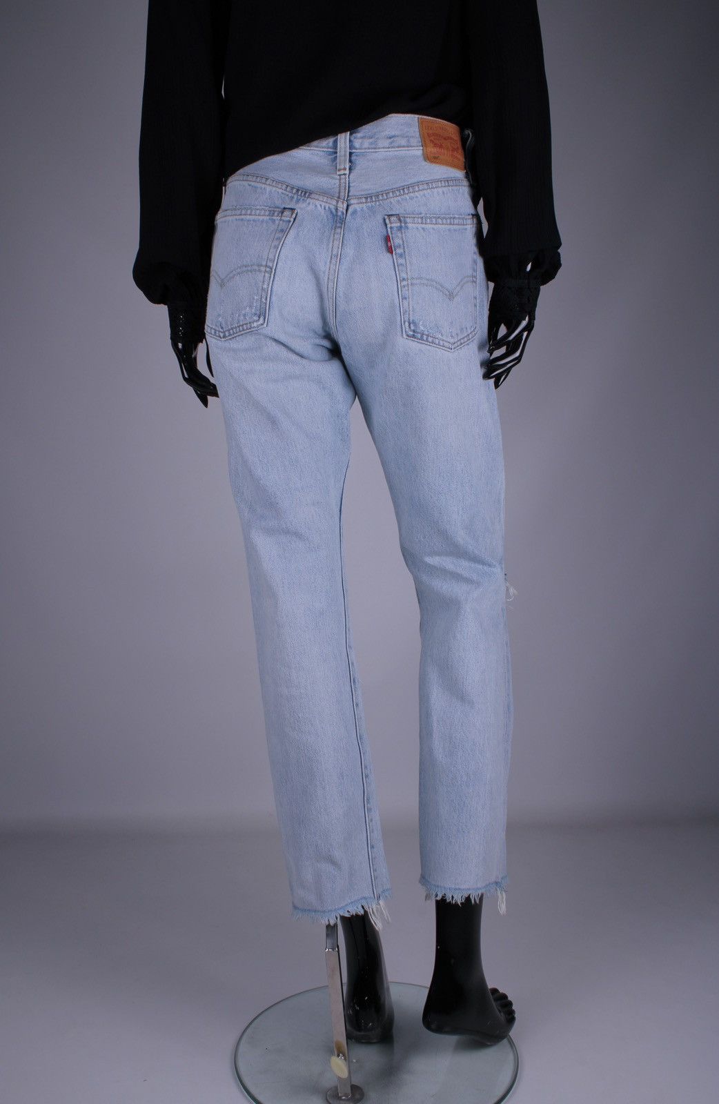 Levi's Women's Levi's 501 Selvedge Regular Straight Cropped Jeans Size 26" / US 2 / IT 38 - 3 Thumbnail