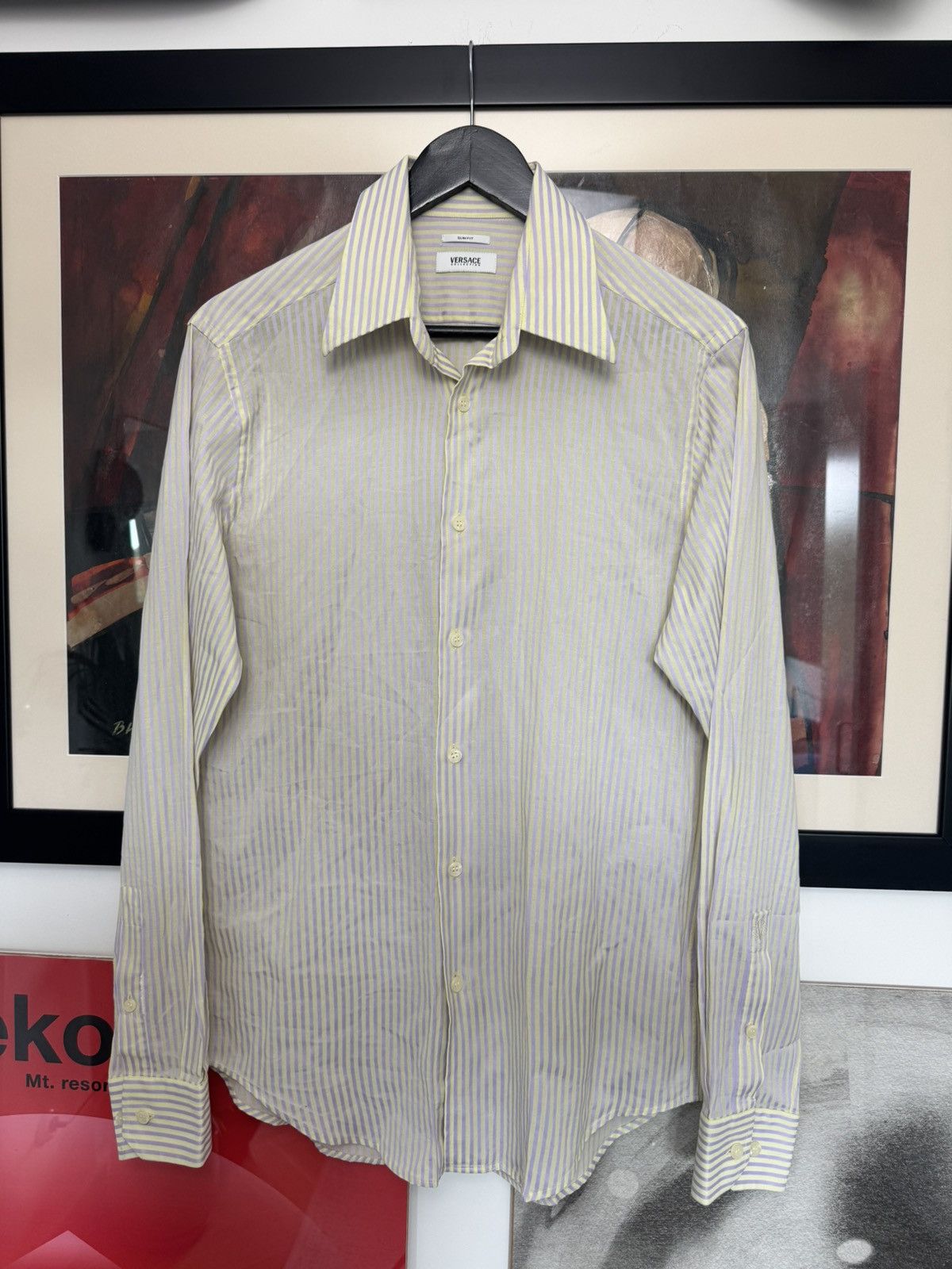 Versace Versace Collection Designer Button Up Stripes Shirt Luxury Size US M / EU 48-50 / 2 - 1 Thumbnail