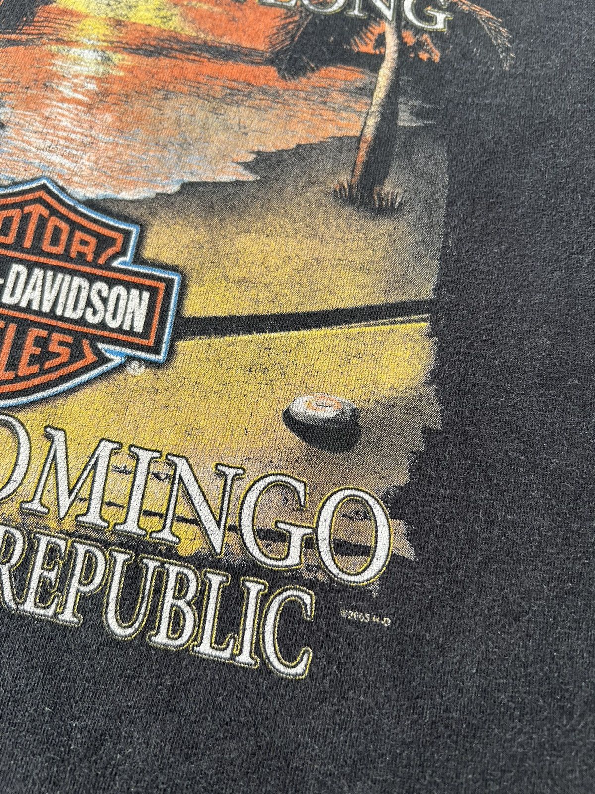 Harley Davidson Vintage 2005 Harley Davidson Fire Flame Motor Black T-shirt Size US L / EU 52-54 / 3 - 18 Thumbnail