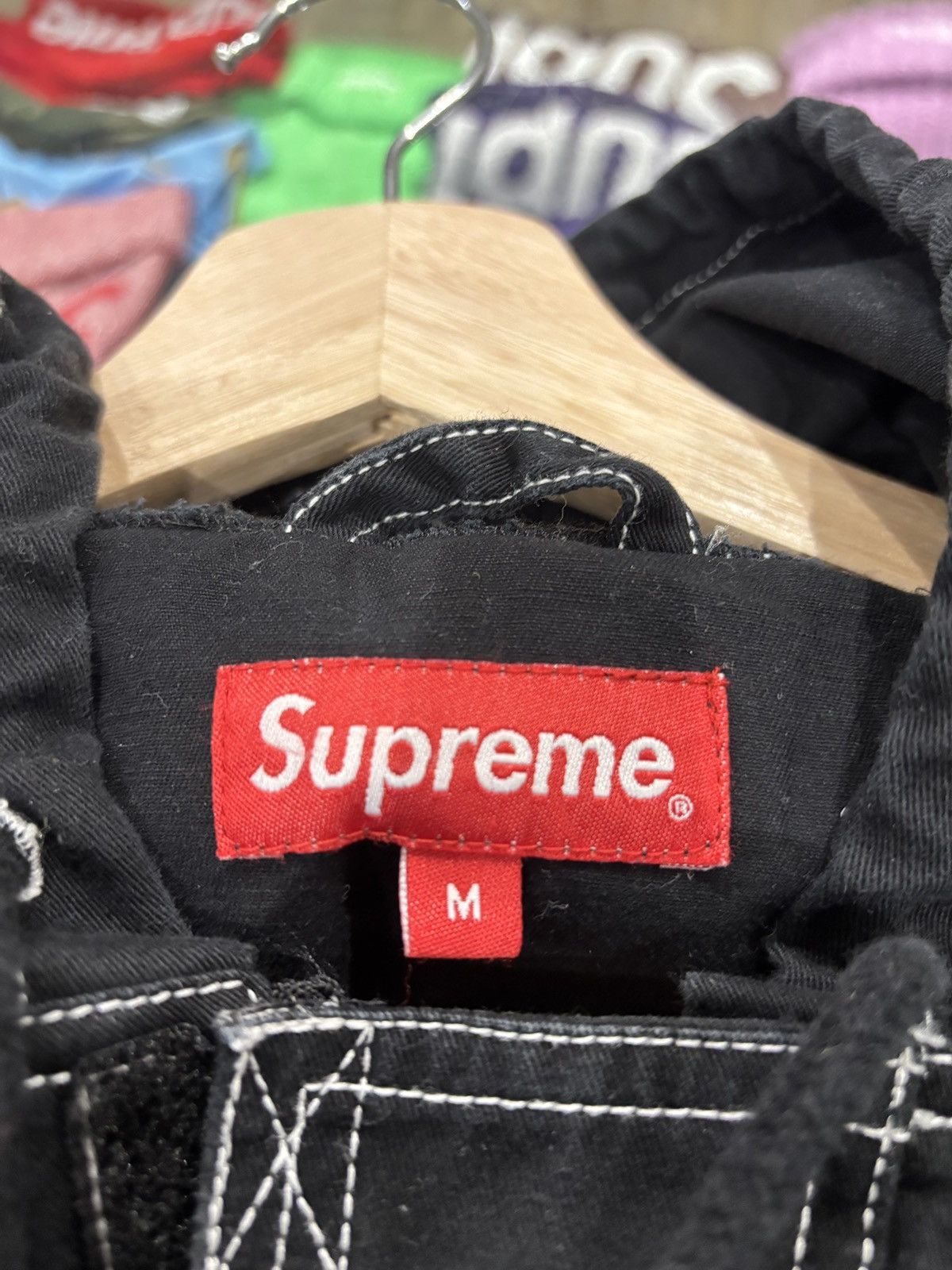 Supreme Supreme Contrast Stitch Twill Pullover Black Size: M Size US M / EU 48-50 / 2 - 4 Thumbnail