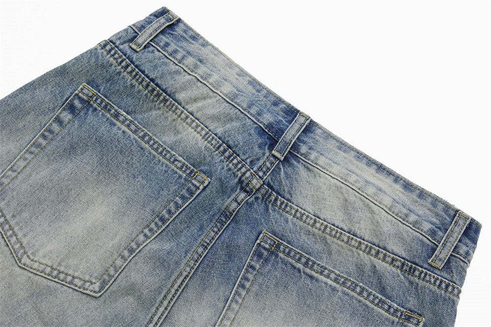 Jean Men's loose wide-leg punk distressed washed gradient jeans Size US 32 / EU 48 - 5 Thumbnail