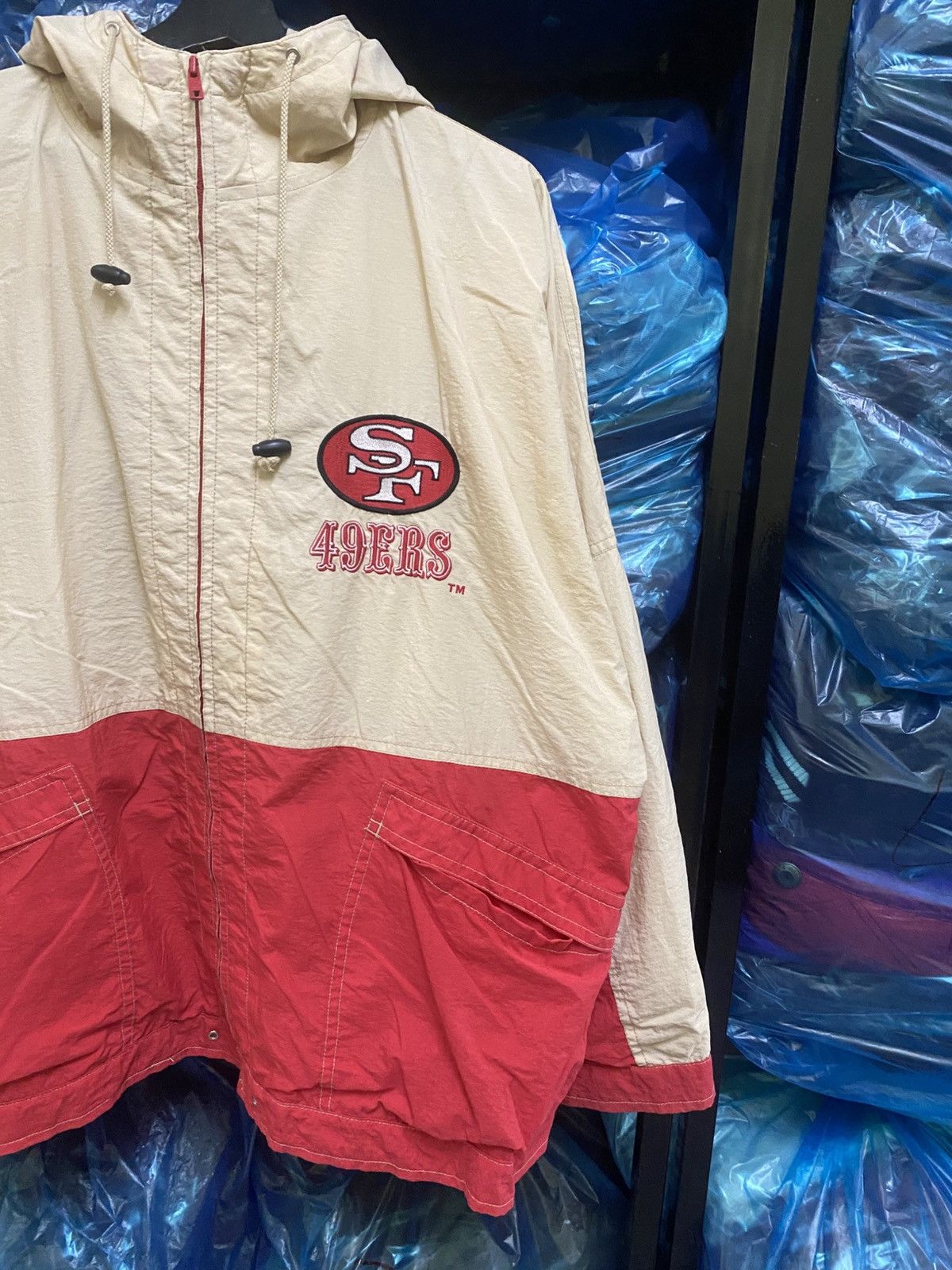 NFL Vtg San Francisco 49ers NFL Windbreaker Jacket East Point Size US L / EU 52-54 / 3 - 4 Thumbnail