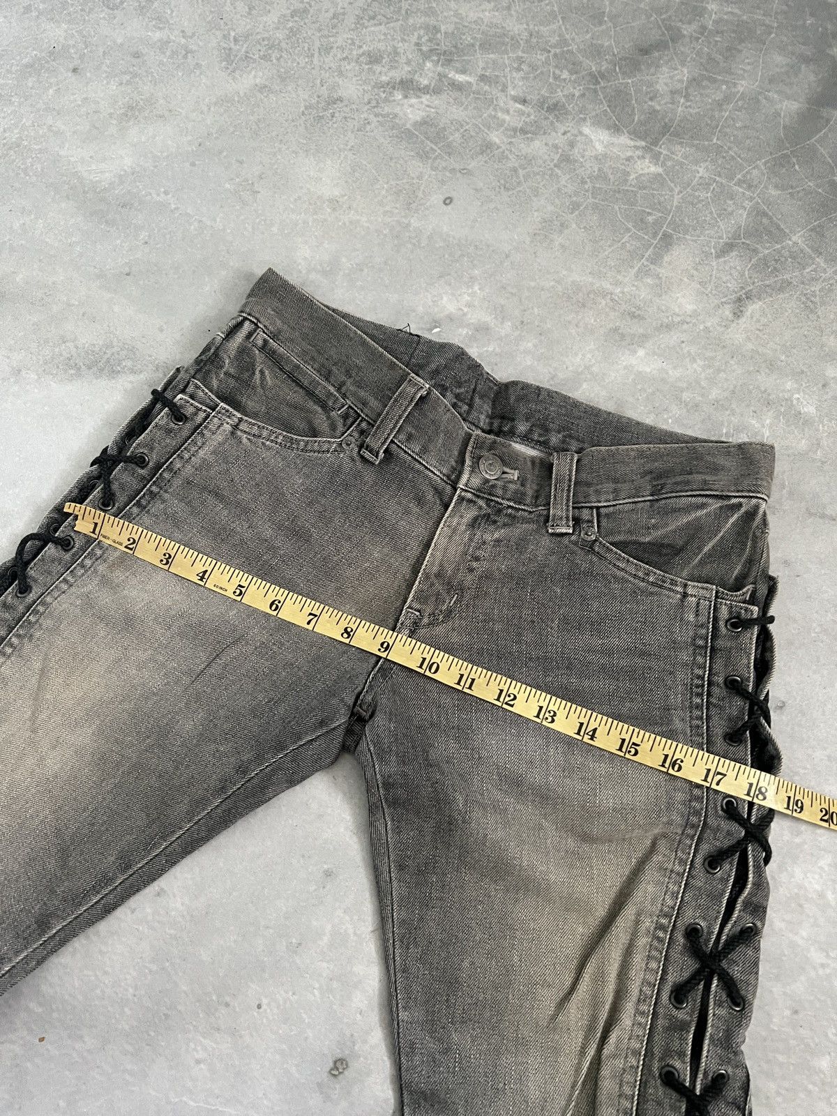 Tornado Mart Tornado Mart Lace Up Slim Jeans Size 32" / US 10 / IT 46 - 15 Thumbnail