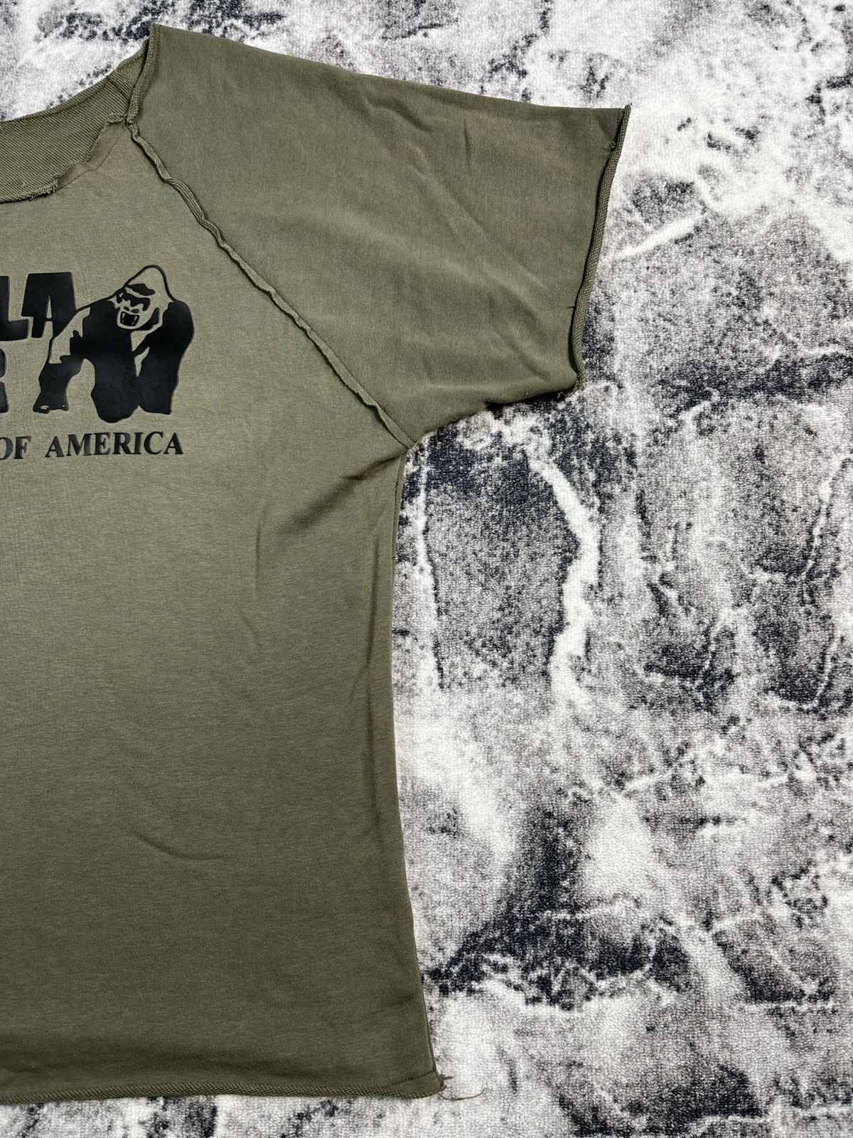 Other Gorilla Wear T Shirt Olive Military Logo Oversized L XL Size US XL / EU 56 / 4 - 3 Thumbnail