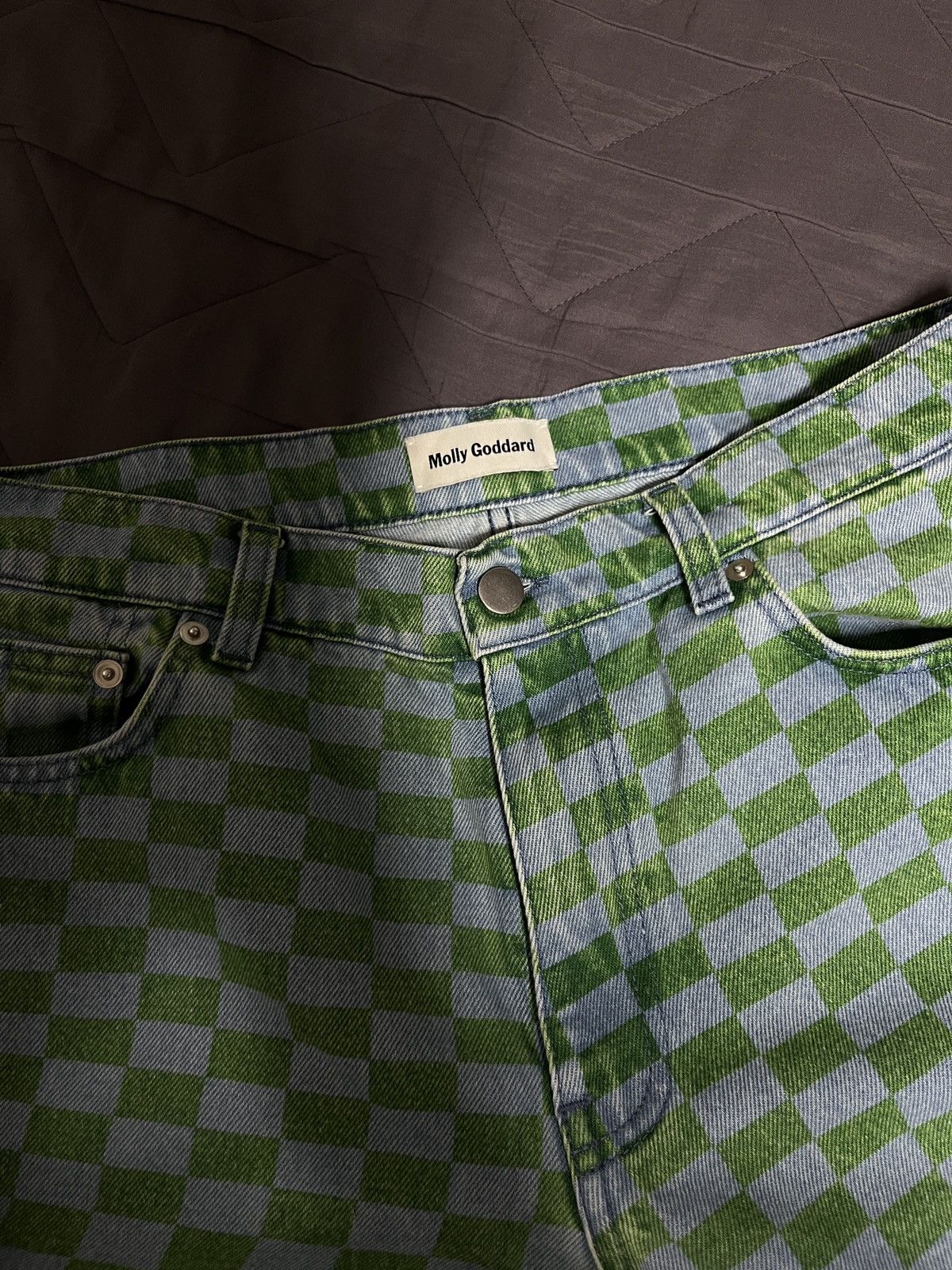 Molly Goddard Menswear Chekcerboard denim jean Size US 30 / EU 46 - 3 Thumbnail