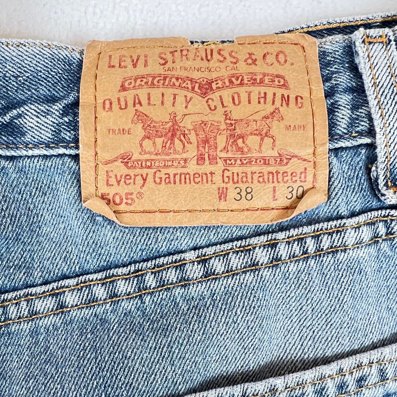 Levi's VTG Levis 505 Jeans Mens 38x30 Blue Straight USA Y2k Denim Size US 38 / EU 54 - 3 Thumbnail