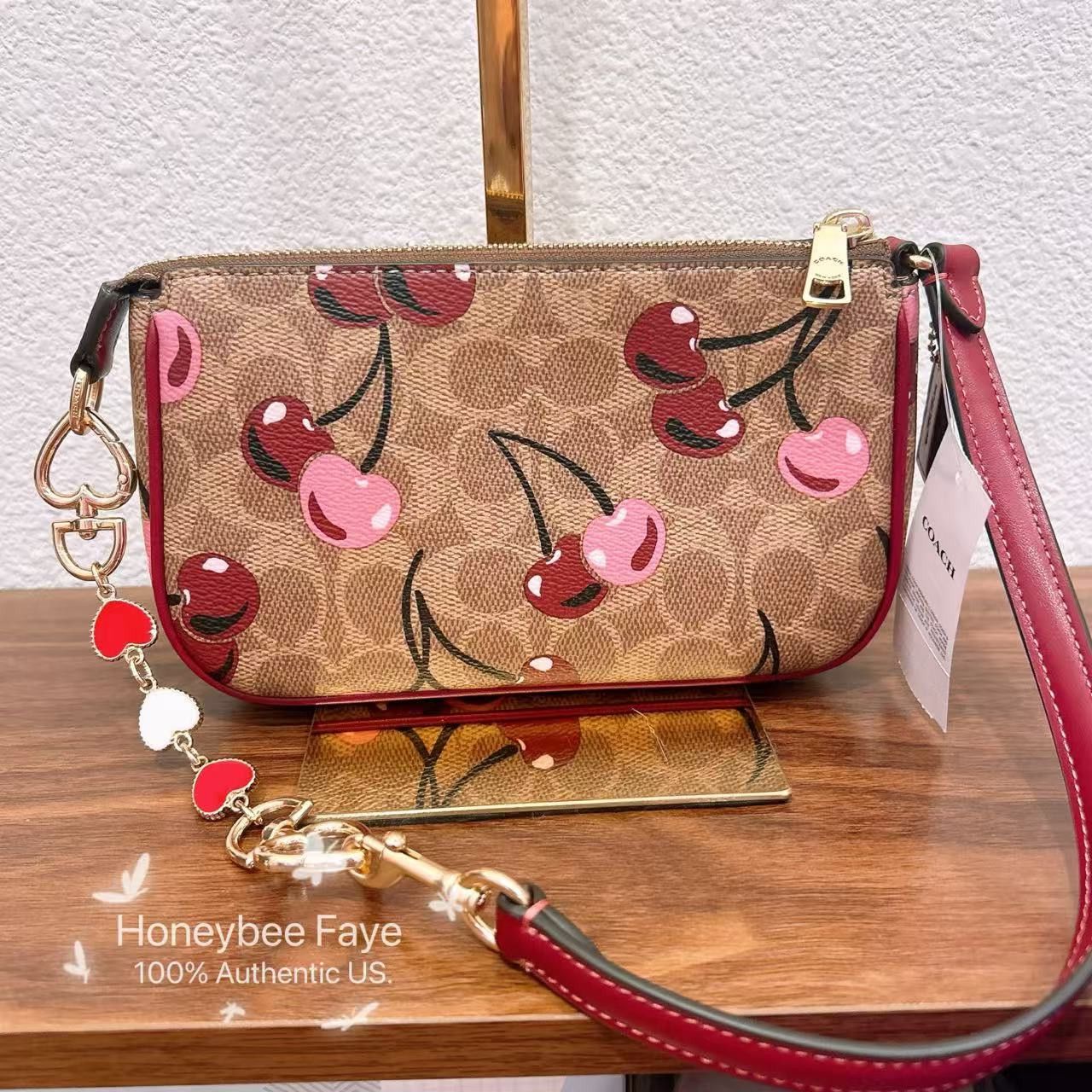 Coach Nolita 19 With Cherry Print CZ011 plus extended chain Size ONE SIZE - 5 Thumbnail