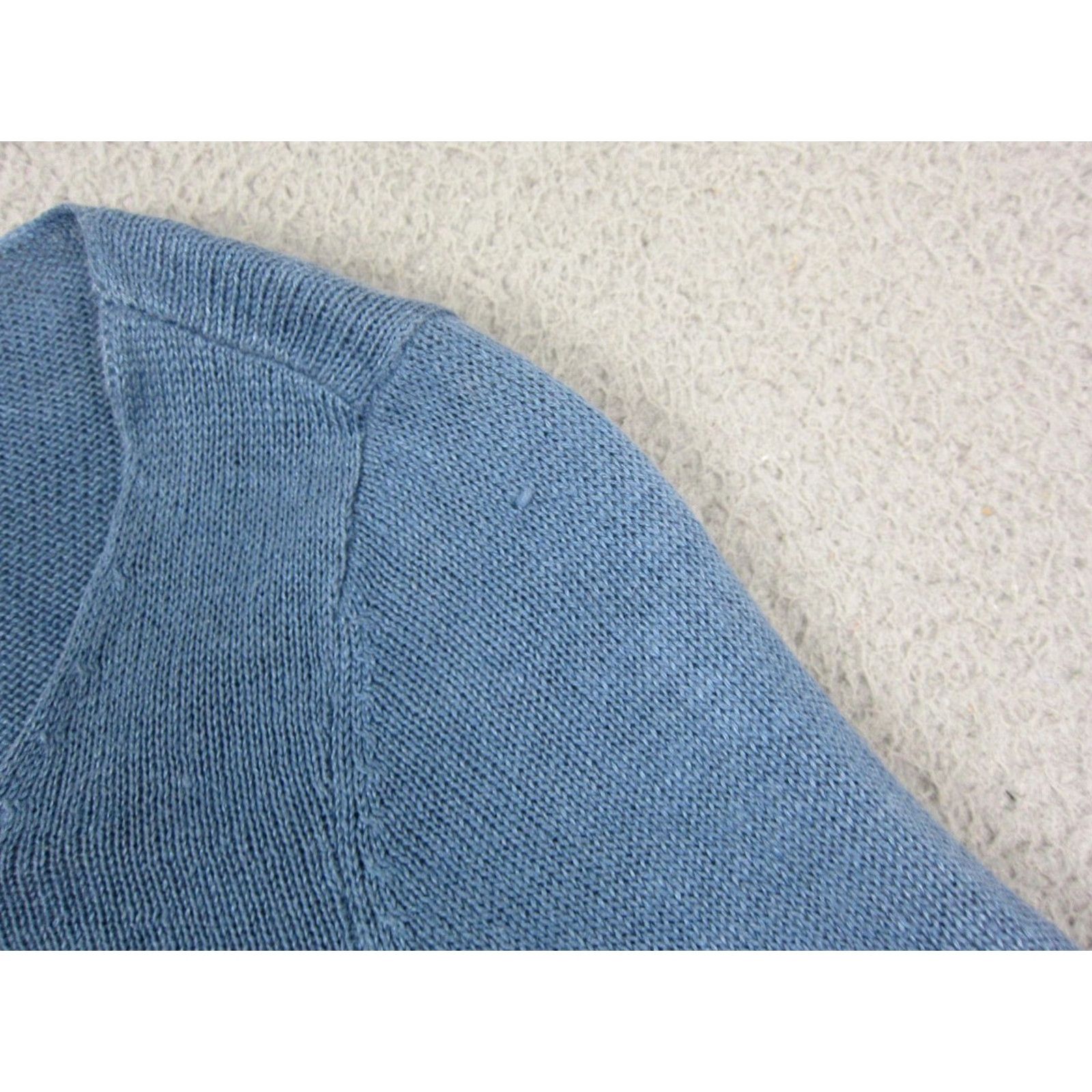 Eileen Fisher Eileen Fisher Sweater Shirt Womens S Blue 100% Linen Scoop Neck Pullover Regular Fit Long Sleeve Knit Casual City Classic Mens, Womens Size S / US 4 / IT 40 - 4 Thumbnail
