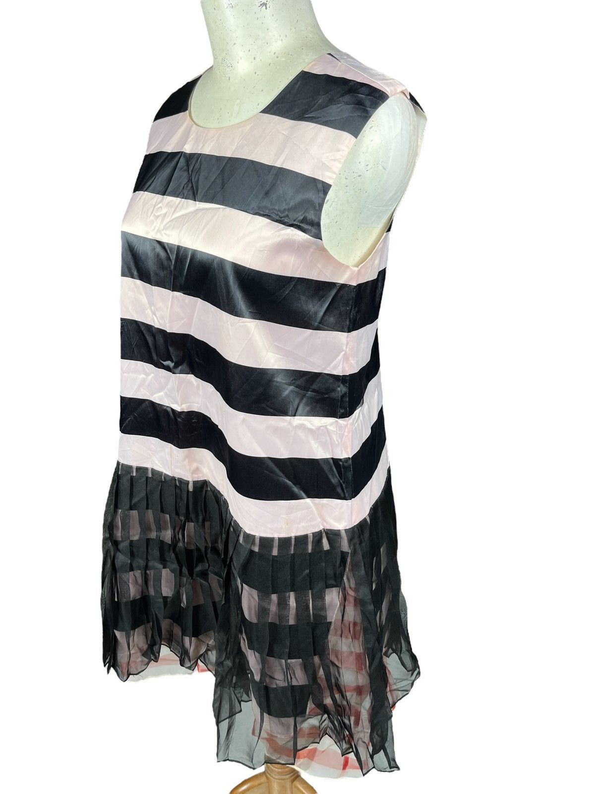Dior Christian Dior Silk Pleated Pink Stripes Dress Size M / US 6-8 / IT 42-44 - 2 Thumbnail