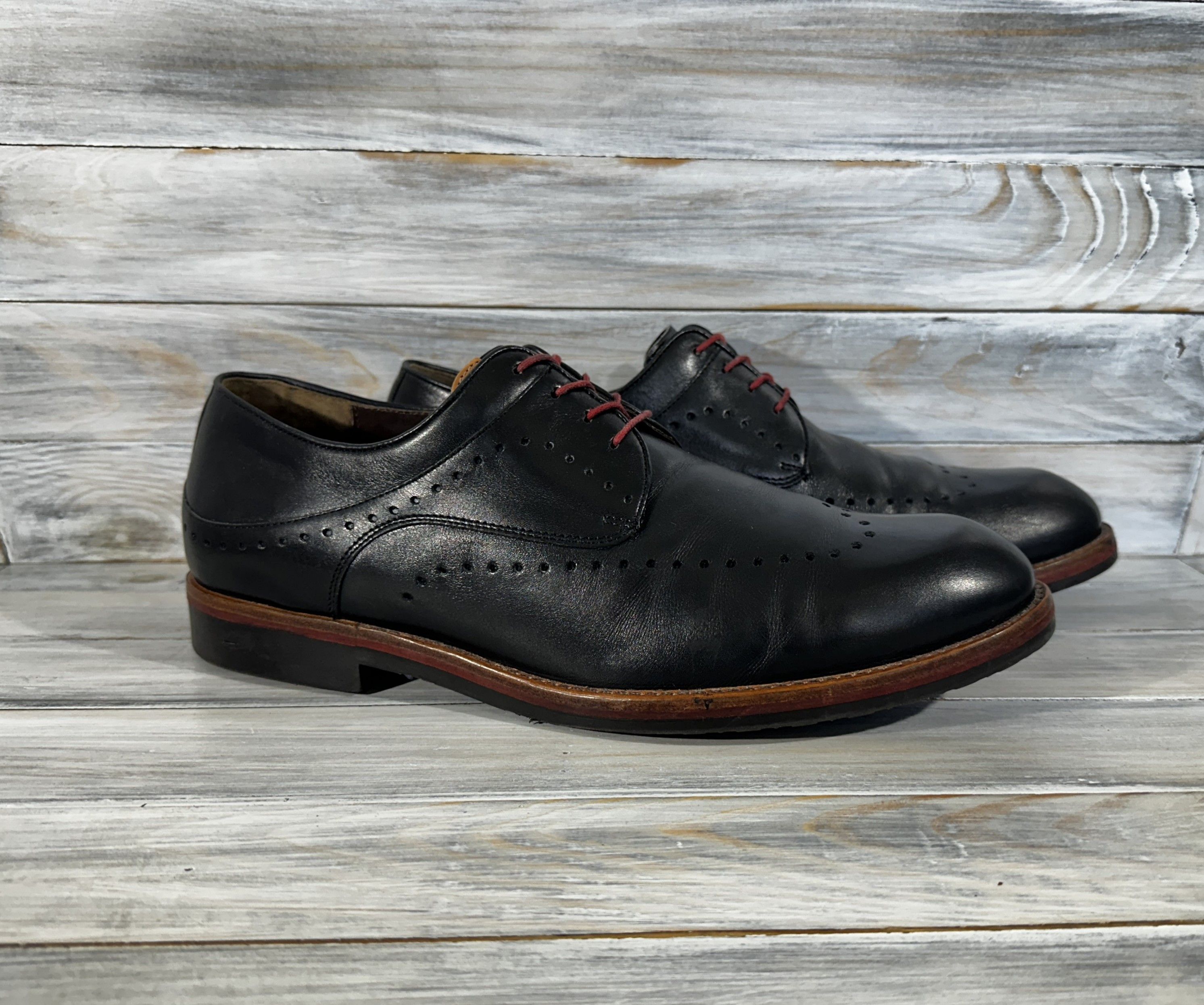 Leather GLJS Loopt Als Gegoten Leather Shoes Luxury Brand Italy Size US 9.5 / EU 42-43 - 25 Thumbnail