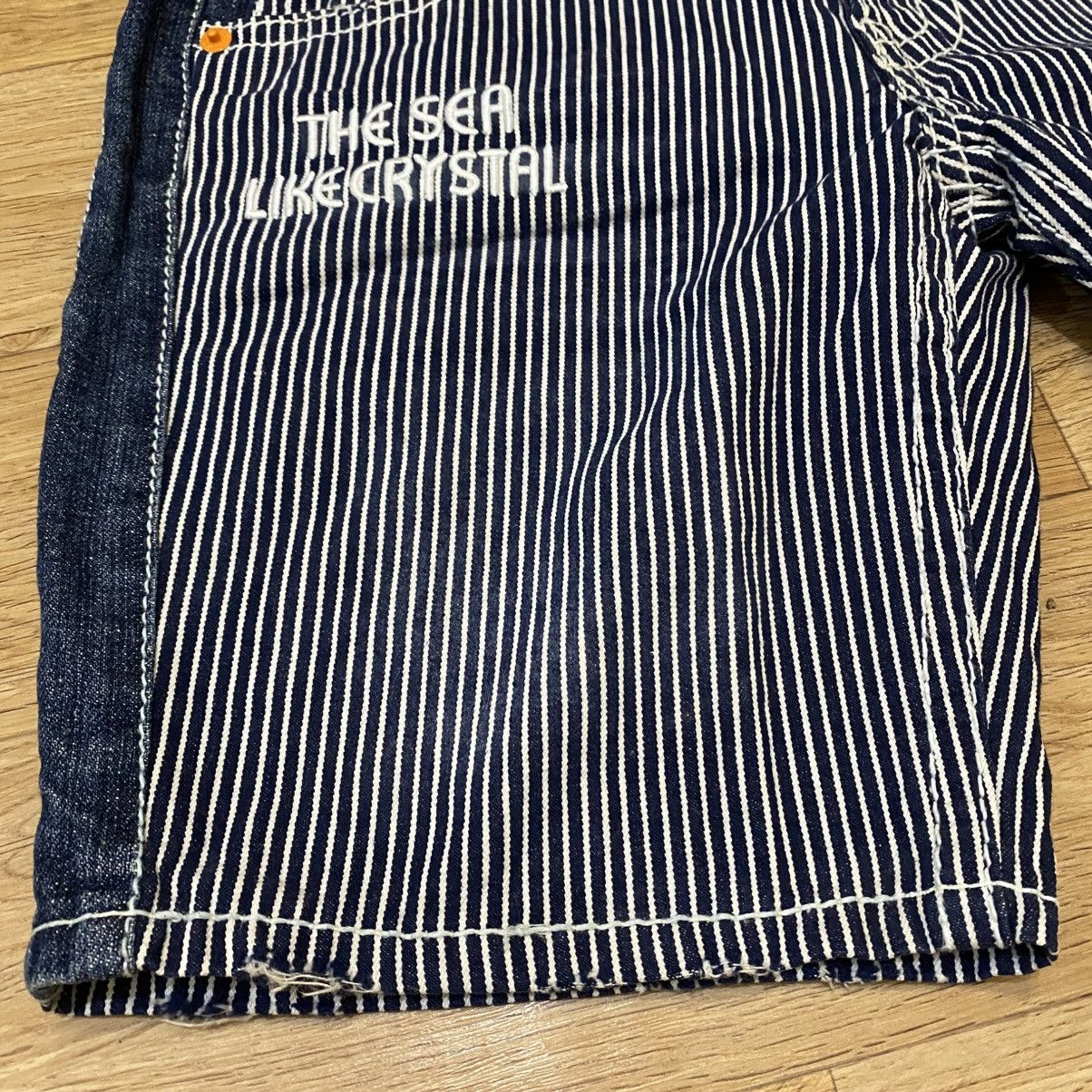 Hysteric Glamour 2000s Blue Moon Blue Hickory Back Big Logo Short Pants Size US 27 - 3 Thumbnail