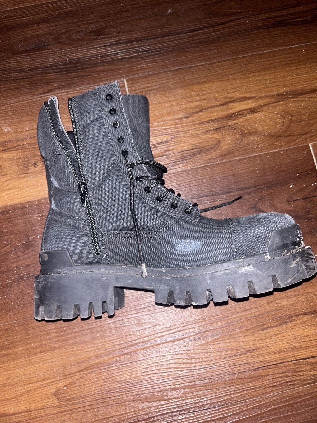 Balenciaga Balenciaga Strike Boots (Distressed Canvas) Size US 9 / EU 42 - 3 Thumbnail