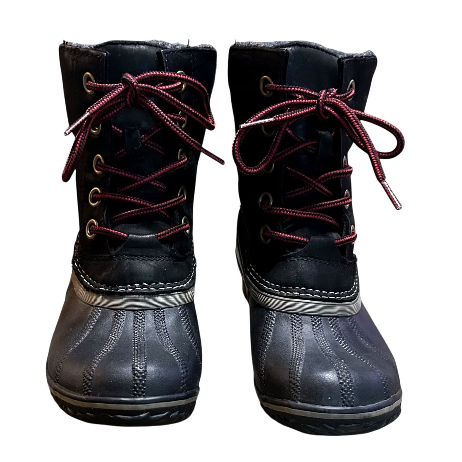 SOREL SOREL Slimpack II Winter Boots Black Leather/Rubber/Wool Waterproof Women Sz 6.5 Size US 7 / IT 37 - 7 Thumbnail