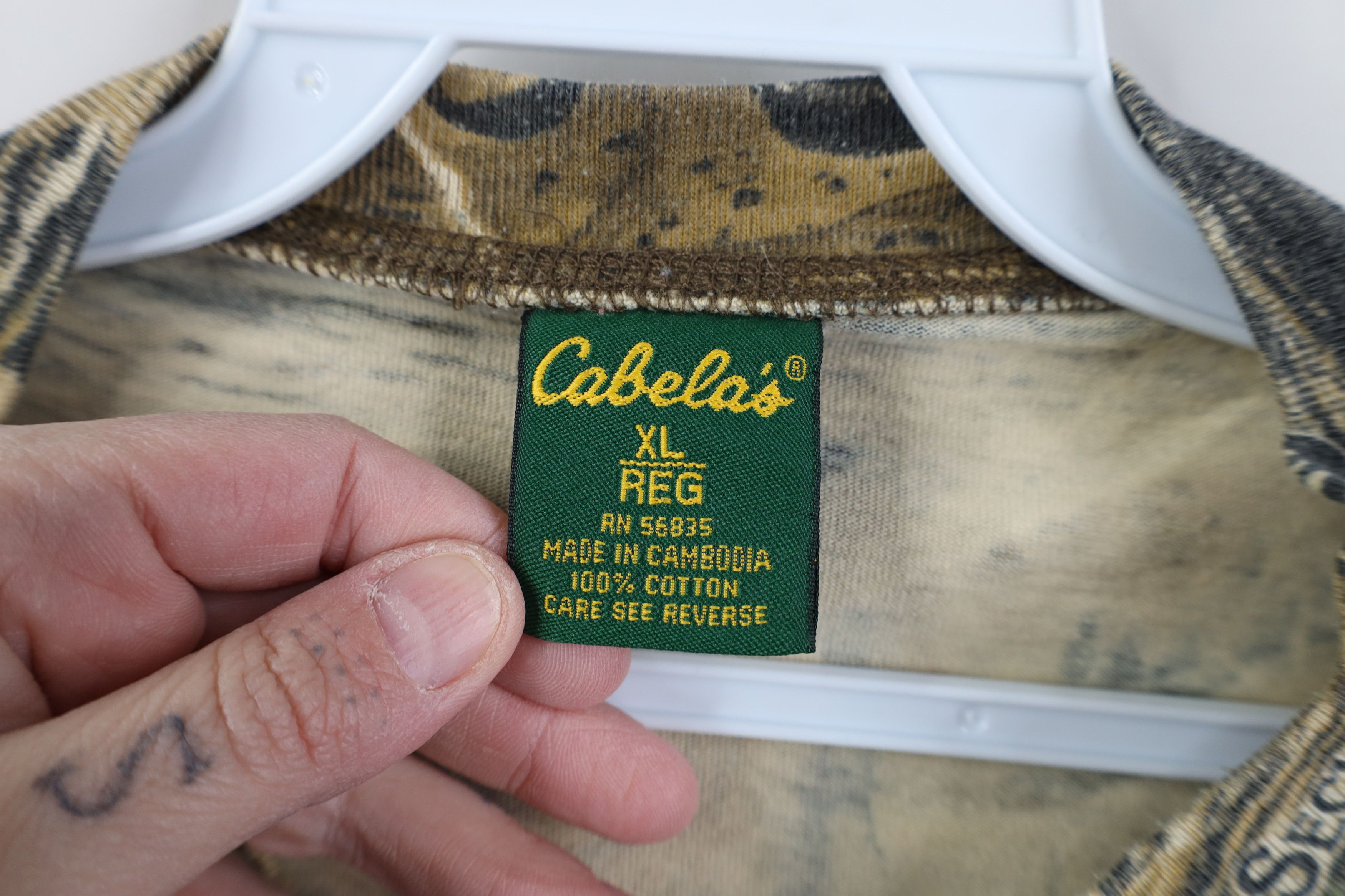 Cabelas Vintage 90s Y2K Cabelas Long Sleeve Henley T-Shirt Cotton Size US XL / EU 56 / 4 - 9 Thumbnail