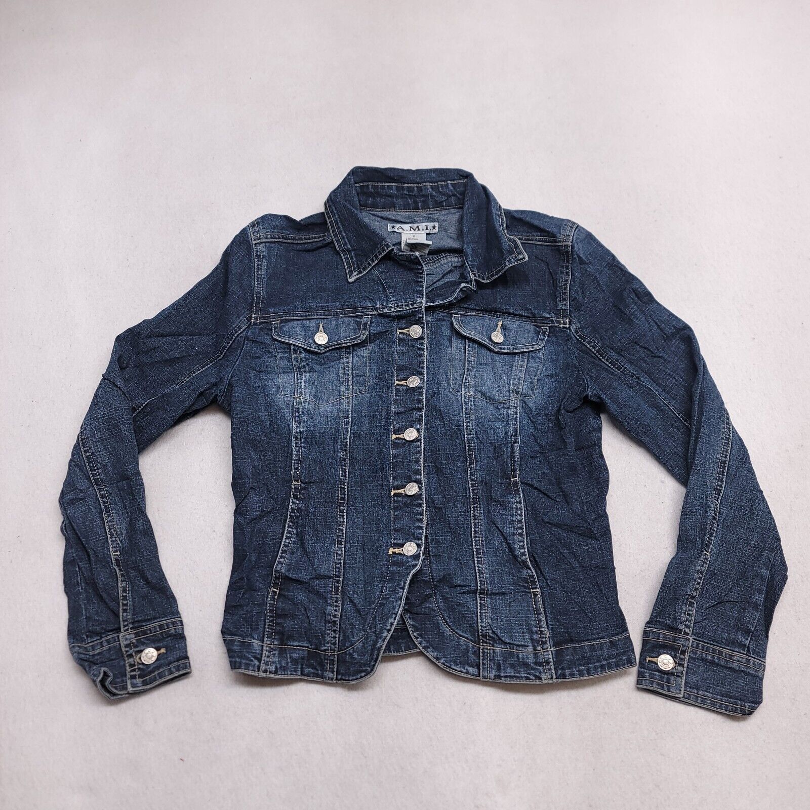AMI AMI Casual Button Up Denim Jean Jacket Womens Size S Blue Size S / US 4 / IT 40 - 2 Thumbnail
