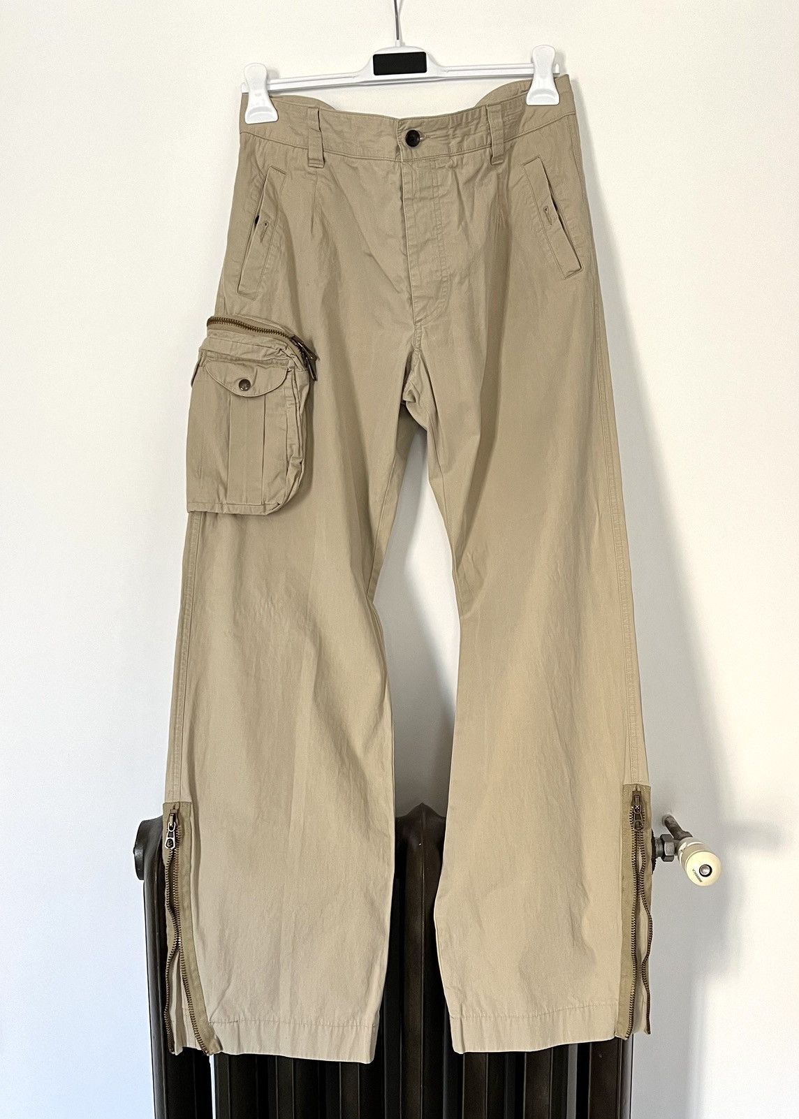 Dolce & Gabbana Navy Linen Canvas Cargo Pants