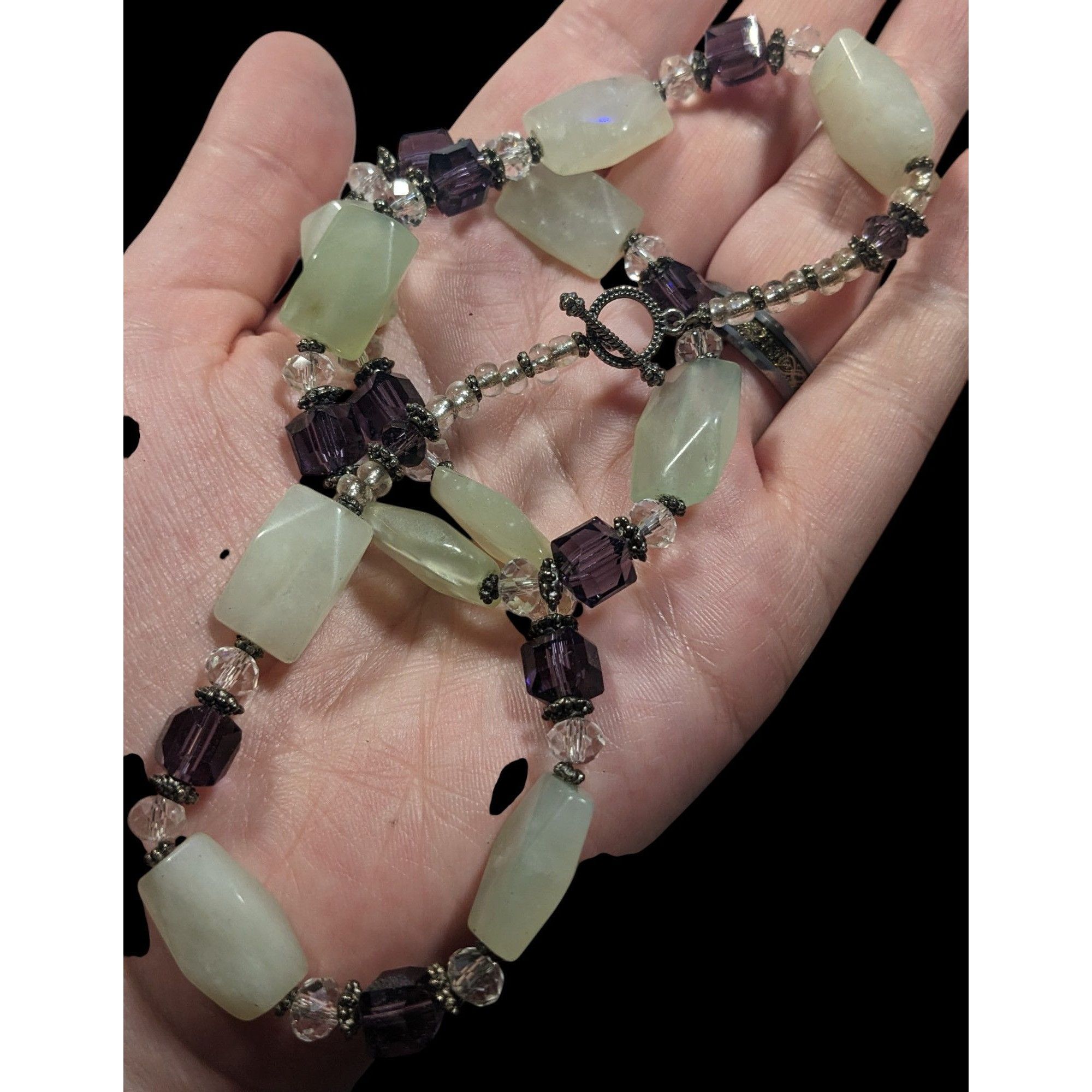 Other Handmade Aventurine And Purple Glass Beaded Necklace Size ONE SIZE - 5 Thumbnail