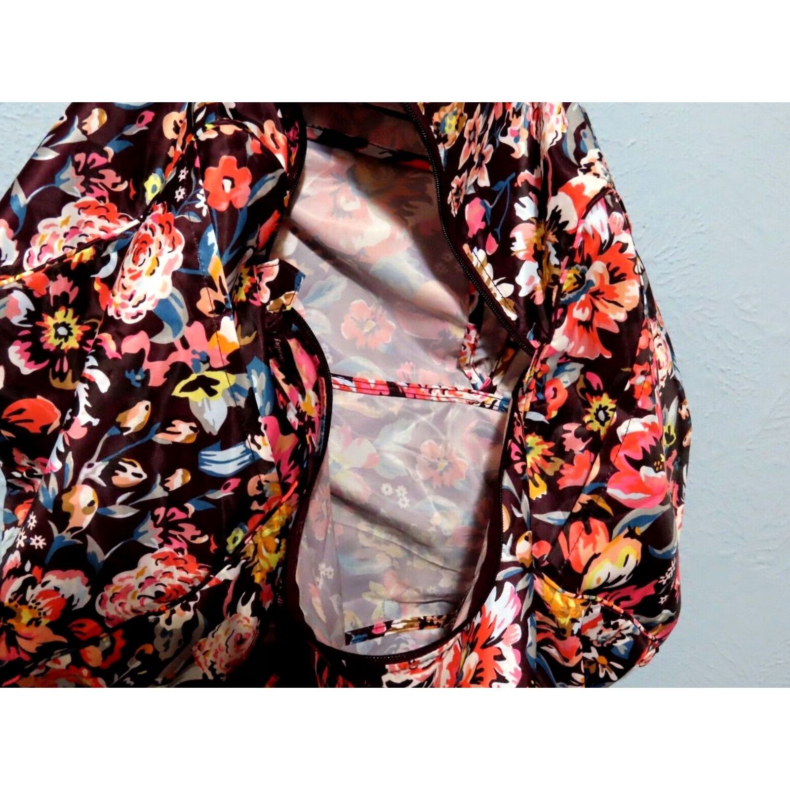Vera Bradley Vera Bradley Duffle Bag Large 21" Floral Travel Womens Multicolor Nylon Canvas Light ZIP Size ONE SIZE - 4 Thumbnail