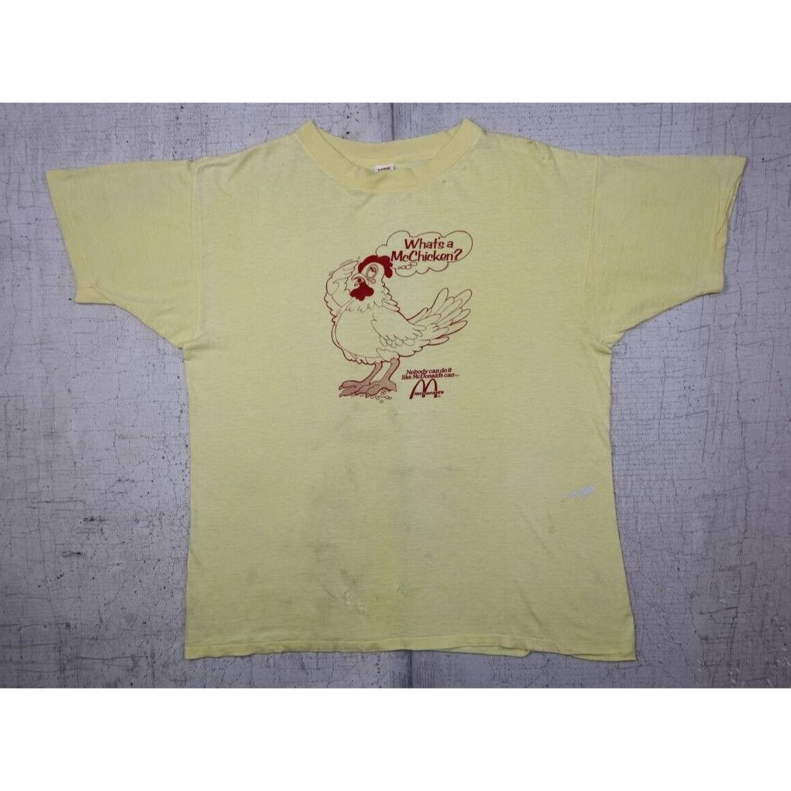 Vintage Vintage 60s 70s McDonalds Promo T Shirt What’s a McChicken? Size US L / EU 52-54 / 3 - 1 Thumbnail