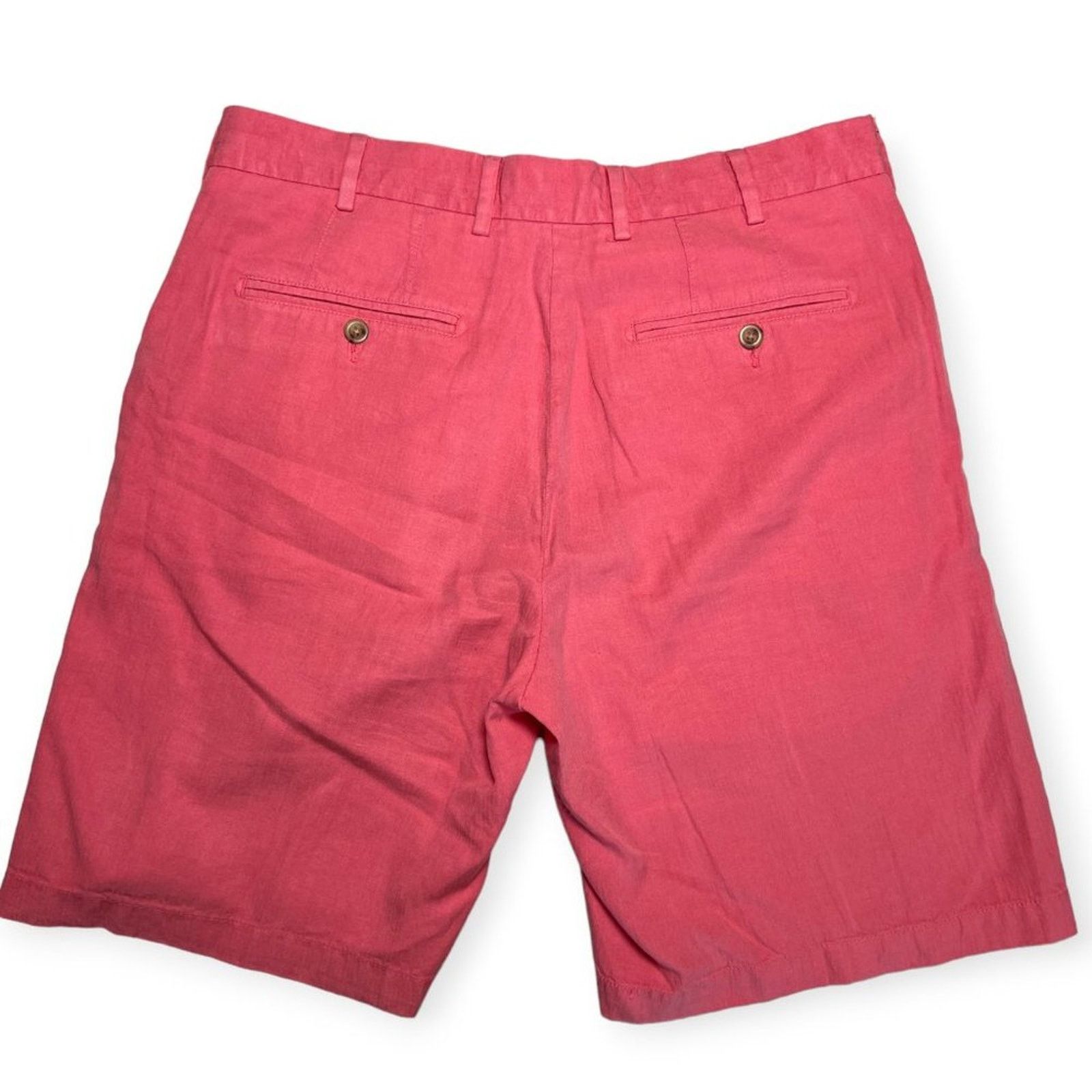Peter Millar Peter Millar Linen Silk Chino Shorts Coral Pink Size 32 Size US 32 / EU 48 - 2 Thumbnail