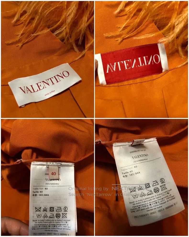 Valentino Valentino Hermès orange feather ostrich dress Size M / US 6-8 / IT 42-44 - 7 Thumbnail