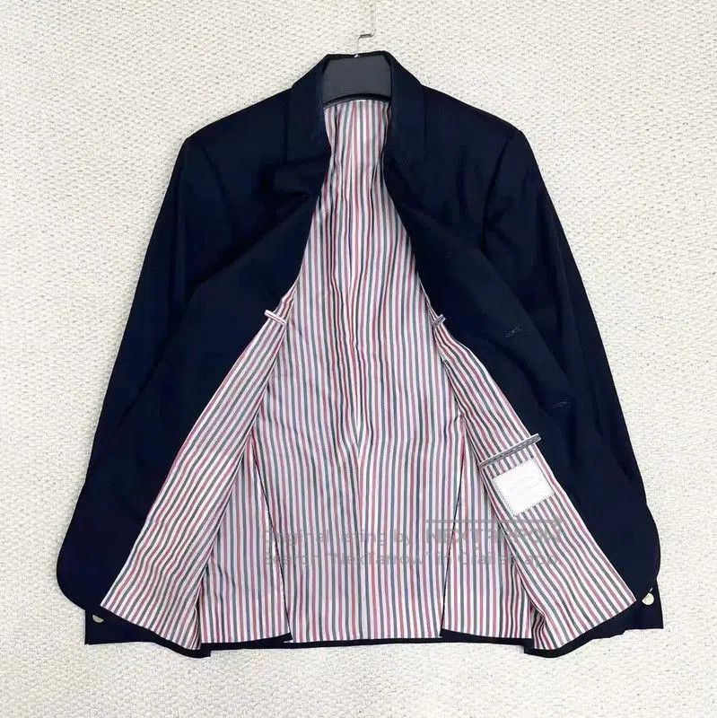 Thom Browne Thom Browne Men's Navy Wool Blazer . Size US S / EU 44-46 / 1 - 4 Thumbnail