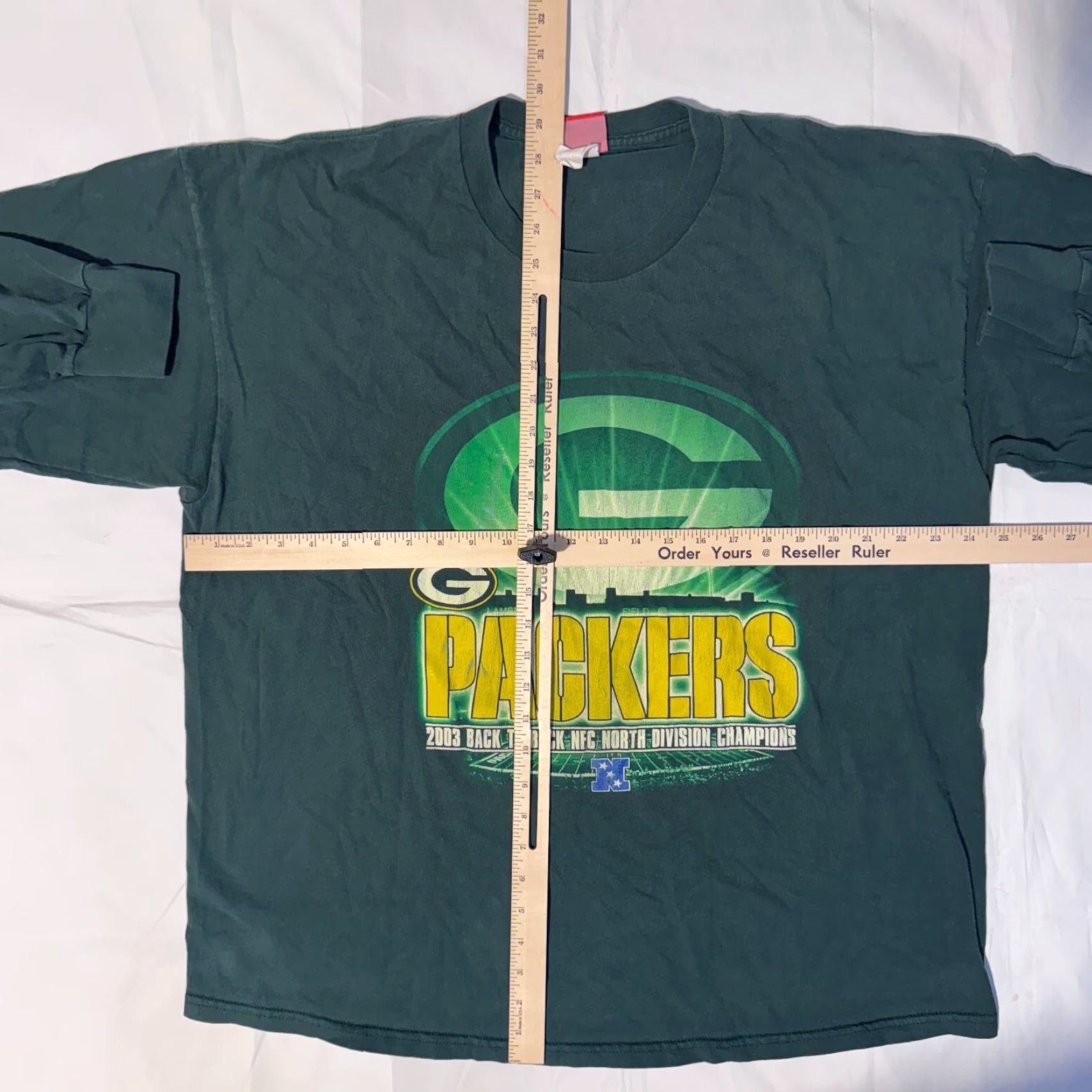 NFL NFL Green Bay Packers Shirt XL Men Long Sleeve Vintage 2003 Back To Back NFC Champion Green T-Shirt Logos Size US XL / EU 56 / 4 - 4 Thumbnail