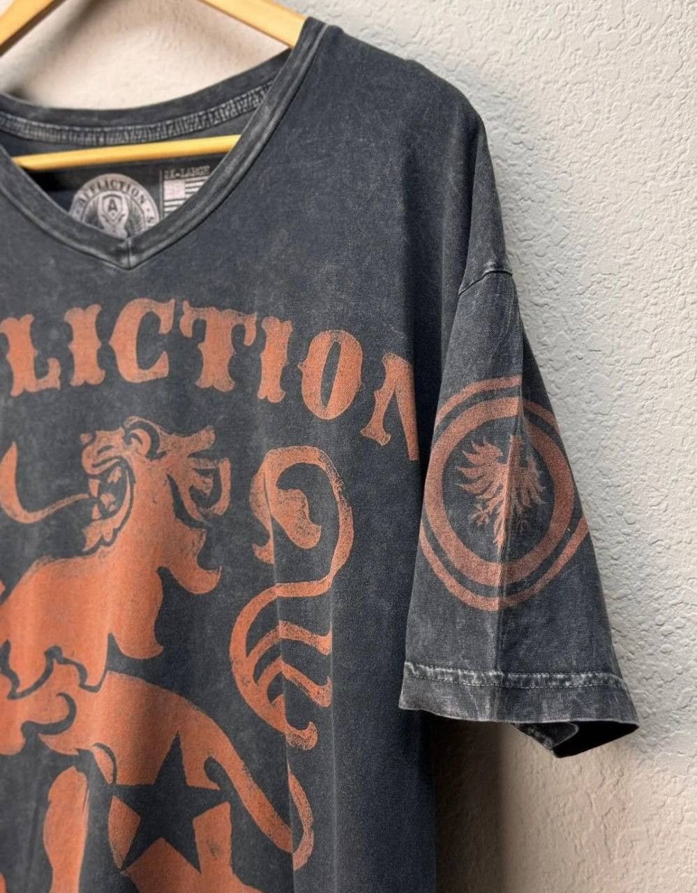 Affliction × Vintage Affliction Double Skull Tee Vintage Black Size US XL / EU 56 / 4 - 2 Thumbnail