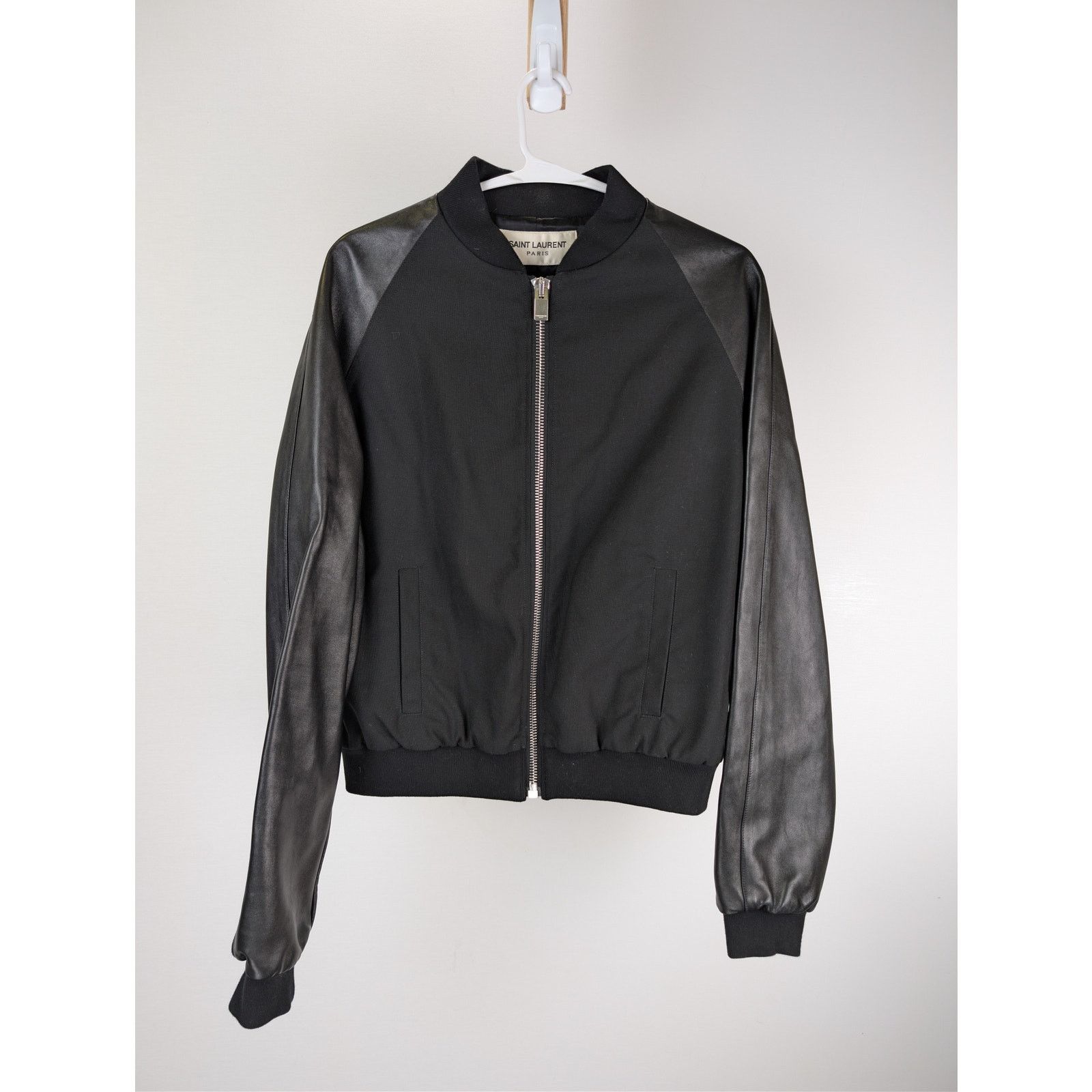 Saint Laurent Paris o1rshd1 CC20 Leather Bomber Jacket in Black Size US M / EU 48-50 / 2 - 2 Thumbnail