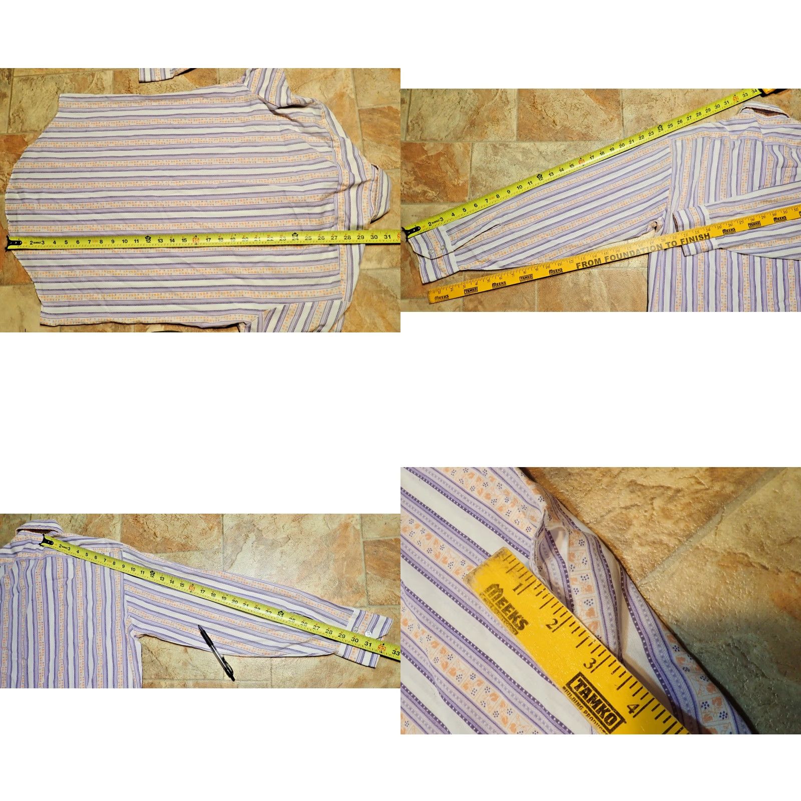 MCM VINTAGE Vintage 60's Shirt Mens M Big Disco Collar MCM Abstract Stripe Boogie Nights Size US M / EU 48-50 / 2 - 8 Thumbnail
