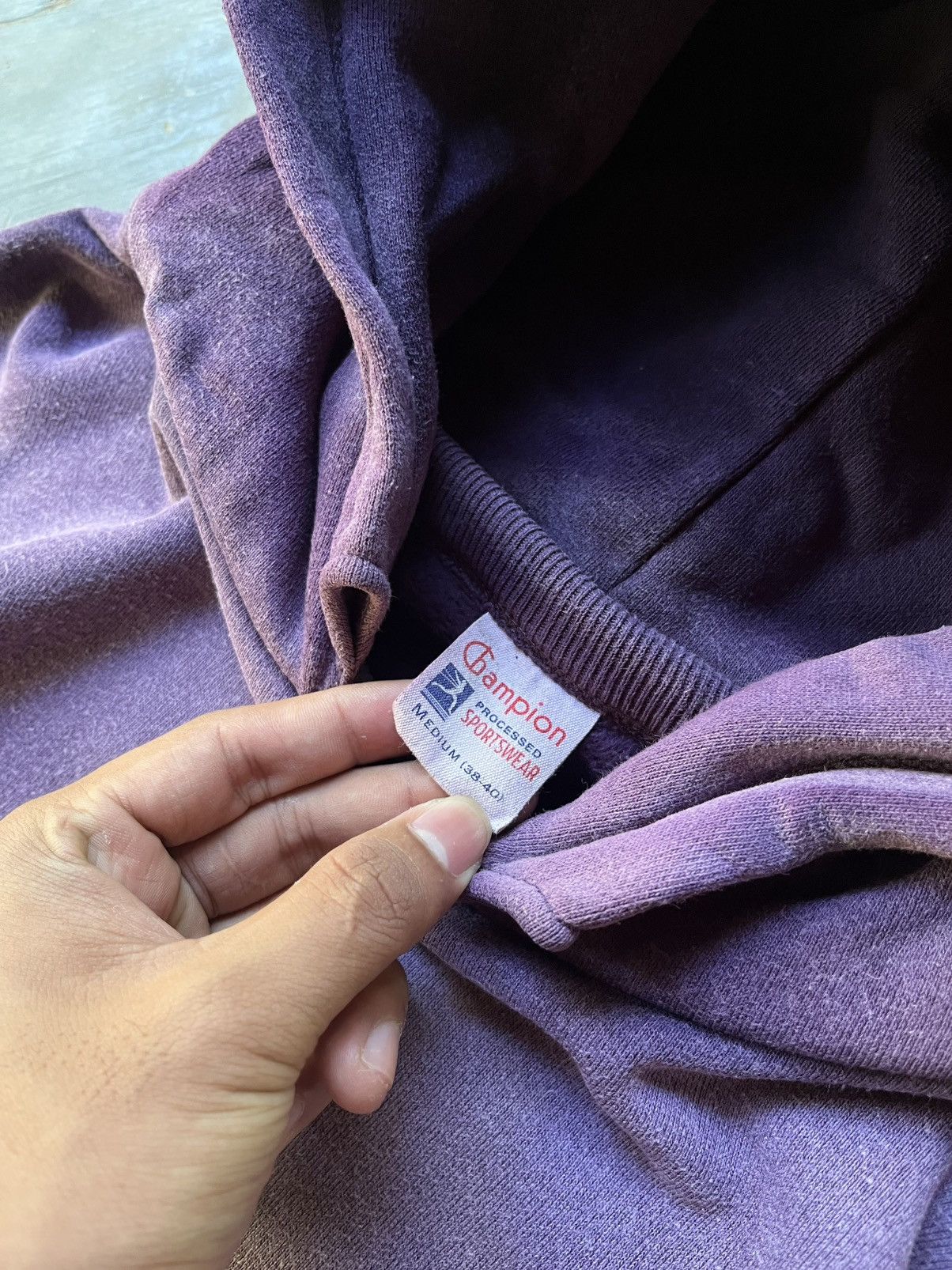 Champion 💀Vintage Champion Sun Faded Hoodie 💀 Size US M / EU 48-50 / 2 - 8 Thumbnail