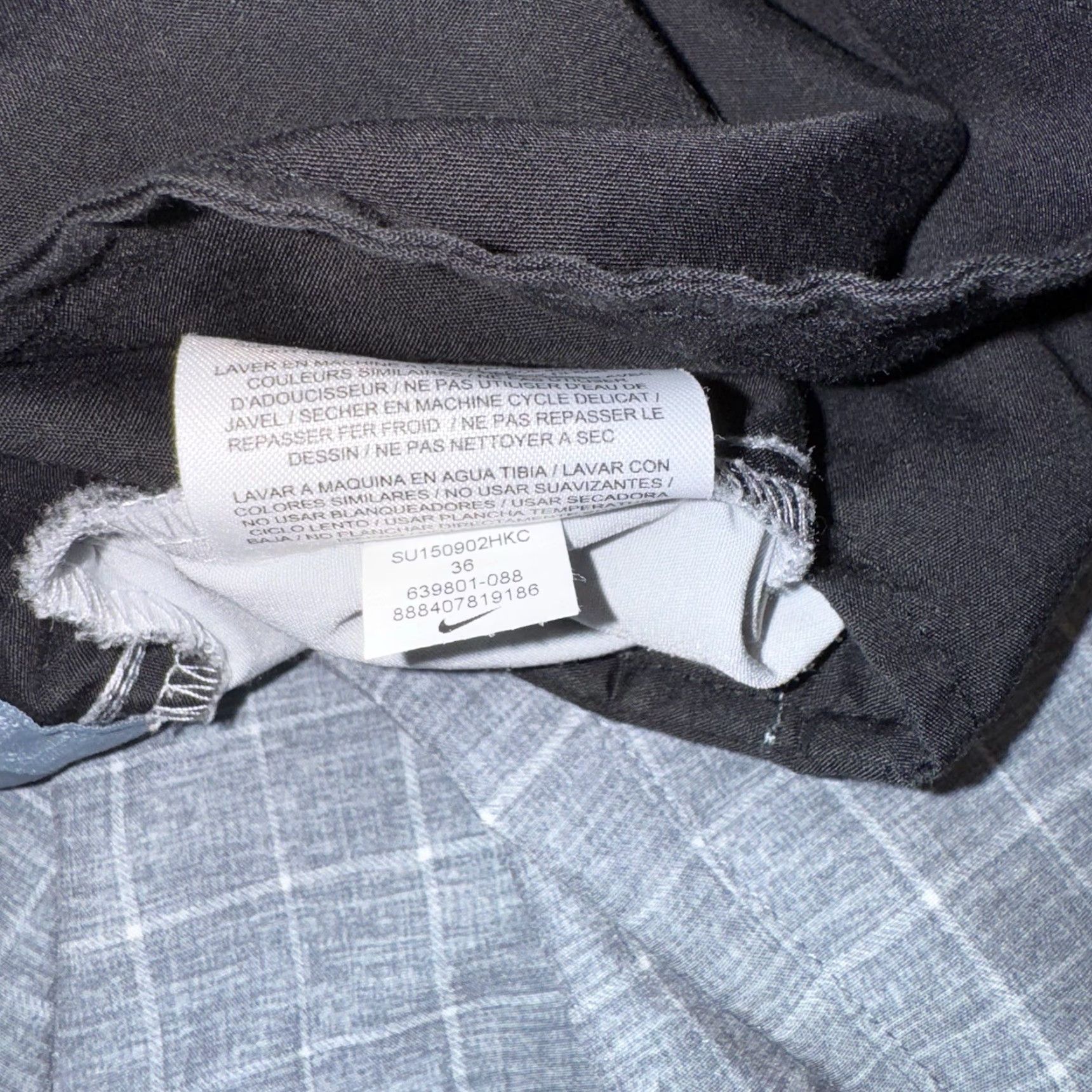 Nike Nike Dri Fit Golf Shorts Men’s 36 Gray Plaid Chino Flat Front 10” Inseam Size US 36 / EU 52 - 8 Thumbnail