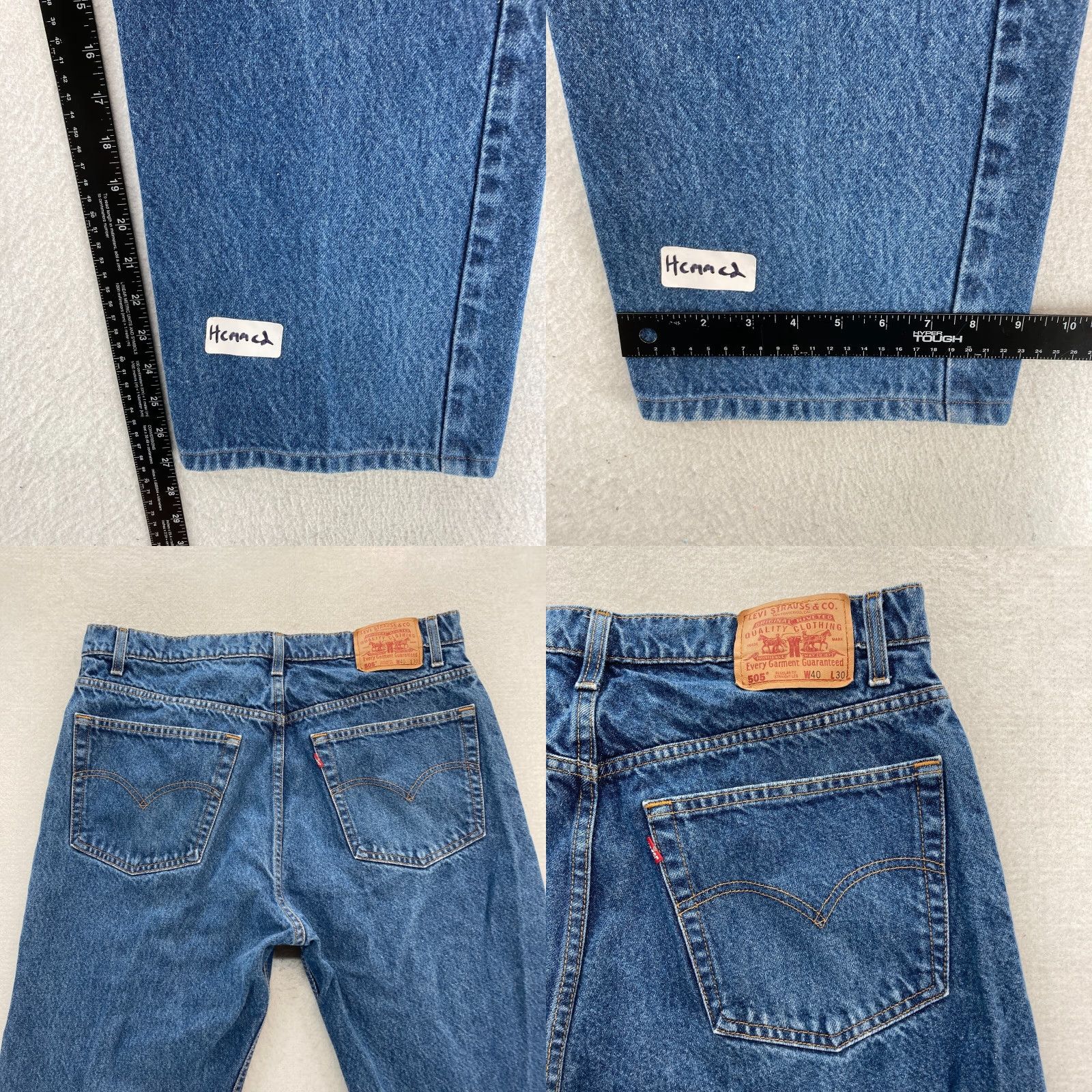 Levi's VINTAGE Levi's 505 Jeans Mens 40x27 Regular Fit Straight Leg Blue Denim 1998 90s Size US 40 / EU 56 - 8 Thumbnail