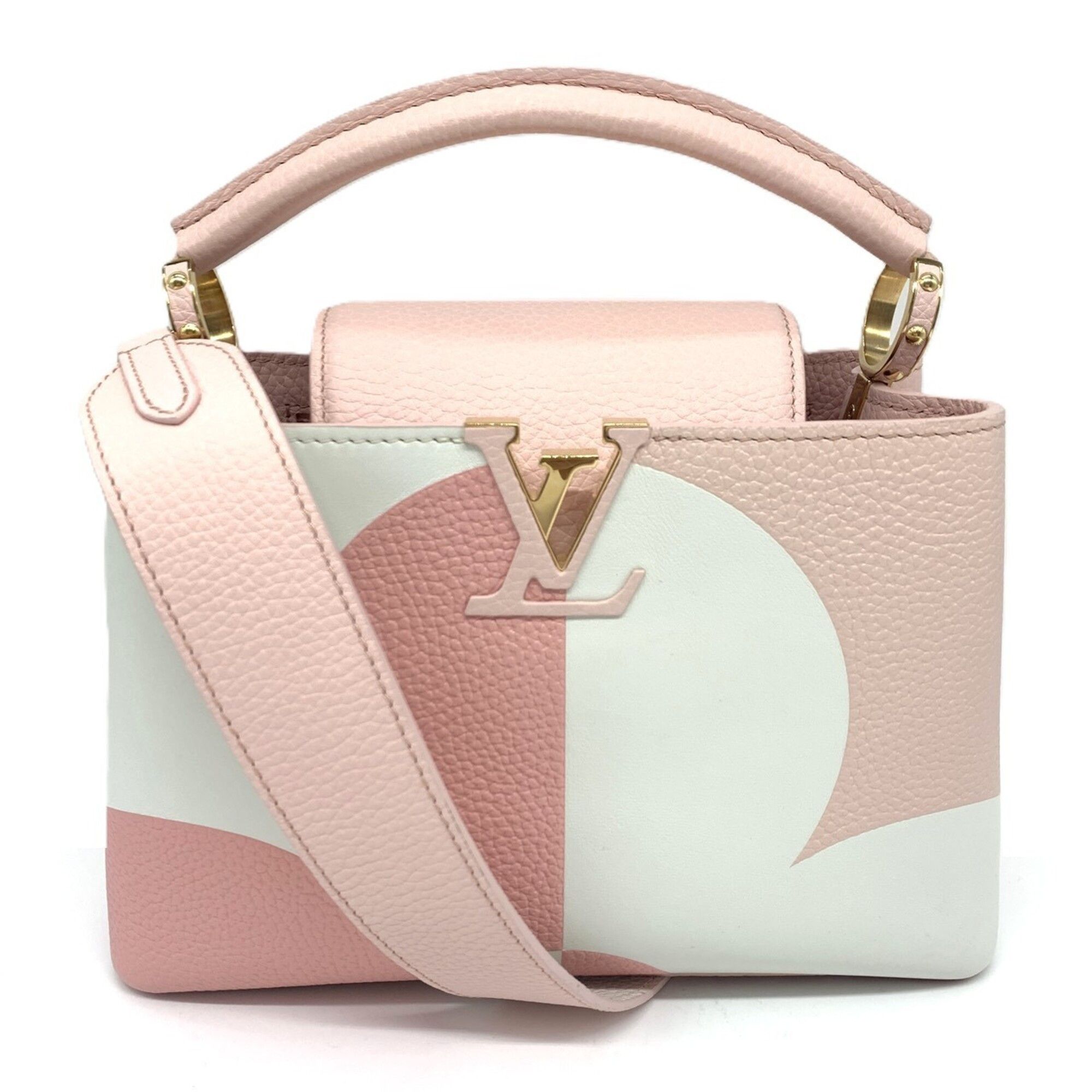 Louis Vuitton Louis Vuitton Capucines BB Giant Monogram Flower Pink x White M59532 LOUIS VUITTON Size ONE SIZE - 1 Thumbnail
